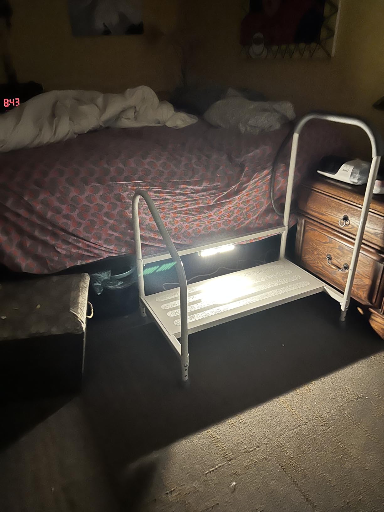 step2bed Deluxe Bed Rails for Elderly Adults - Adjustable Height Bed Safety Rail for Seniors with Cane Holder, LED Light, Mesh Bag, Handicap Grab Bars and More - Premium Bed Side Step Assist Device customer photo 2
