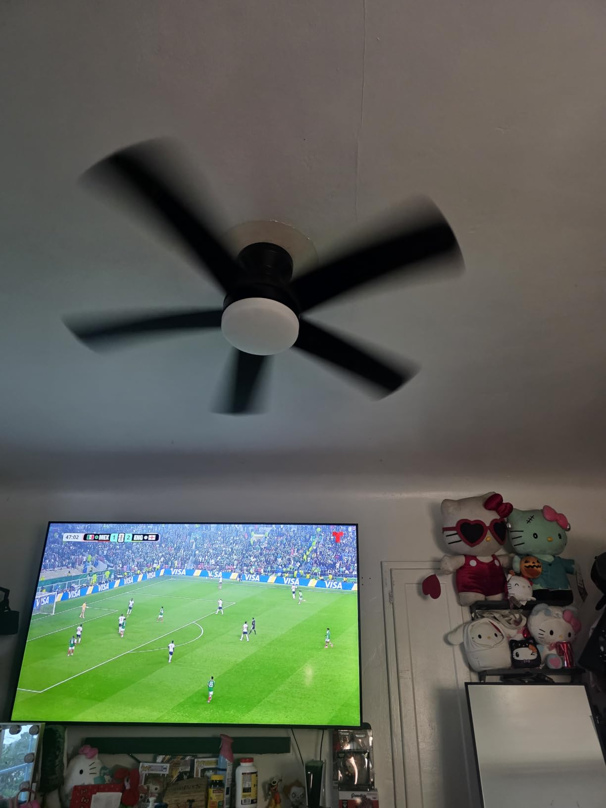 addlon 42 Inch White Low Profile Ceiling Fans with Lights and Remote customer photo 2