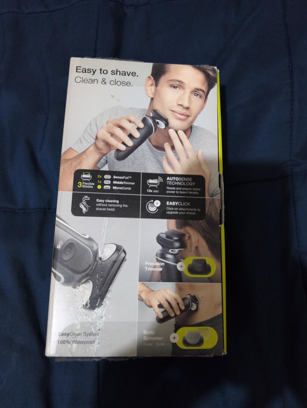 Braun Electric Shaver for Men, Series 5 5120s, Wet & Dry Shave, Turbo Shaving Mode, Foil Shaver, Engineered in Germany, with Beard Trimmer & Attachments, Blue customer photo 1