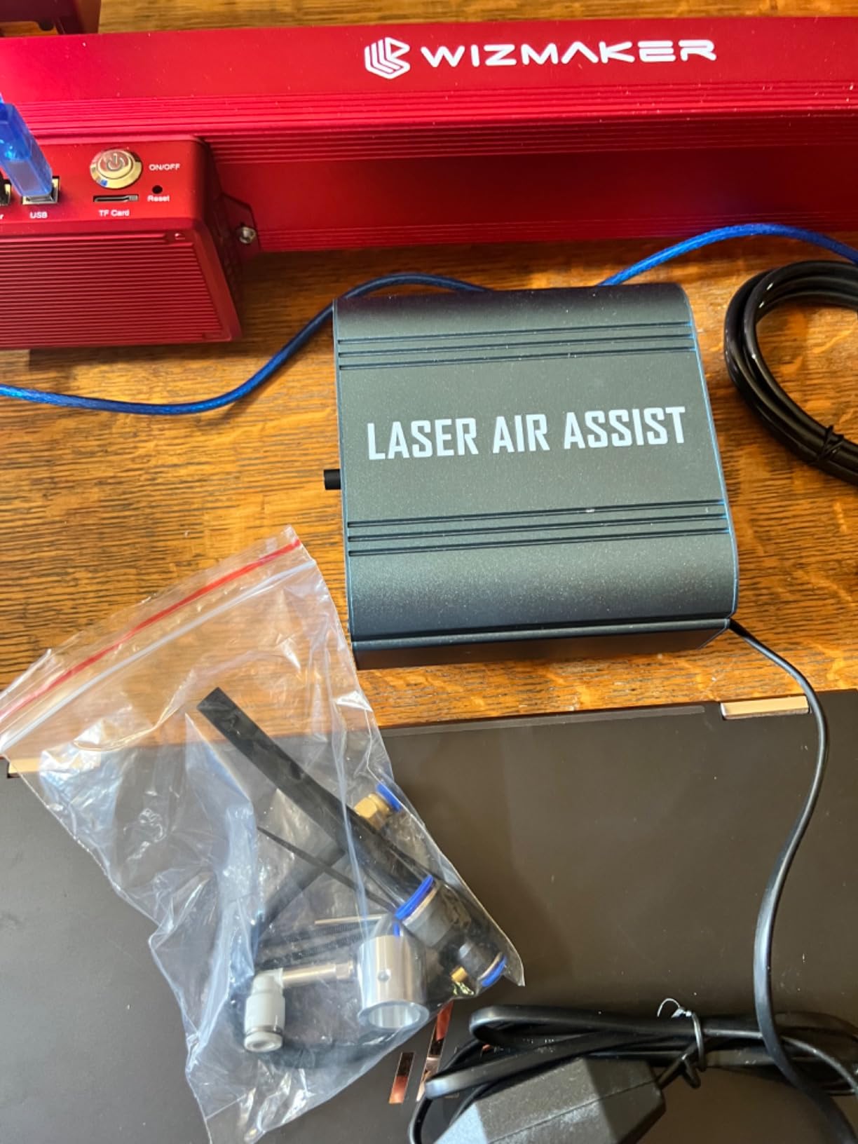 Laser Air Assist, Air Assist Pump with Adjustable 30L/min Airflow for ORTUR Laser Engravers and 99% Laser Cutters in The Market, Remove Smoke and Dust, Protect Laser Lens, Reduce Surface Temperature customer photo 2