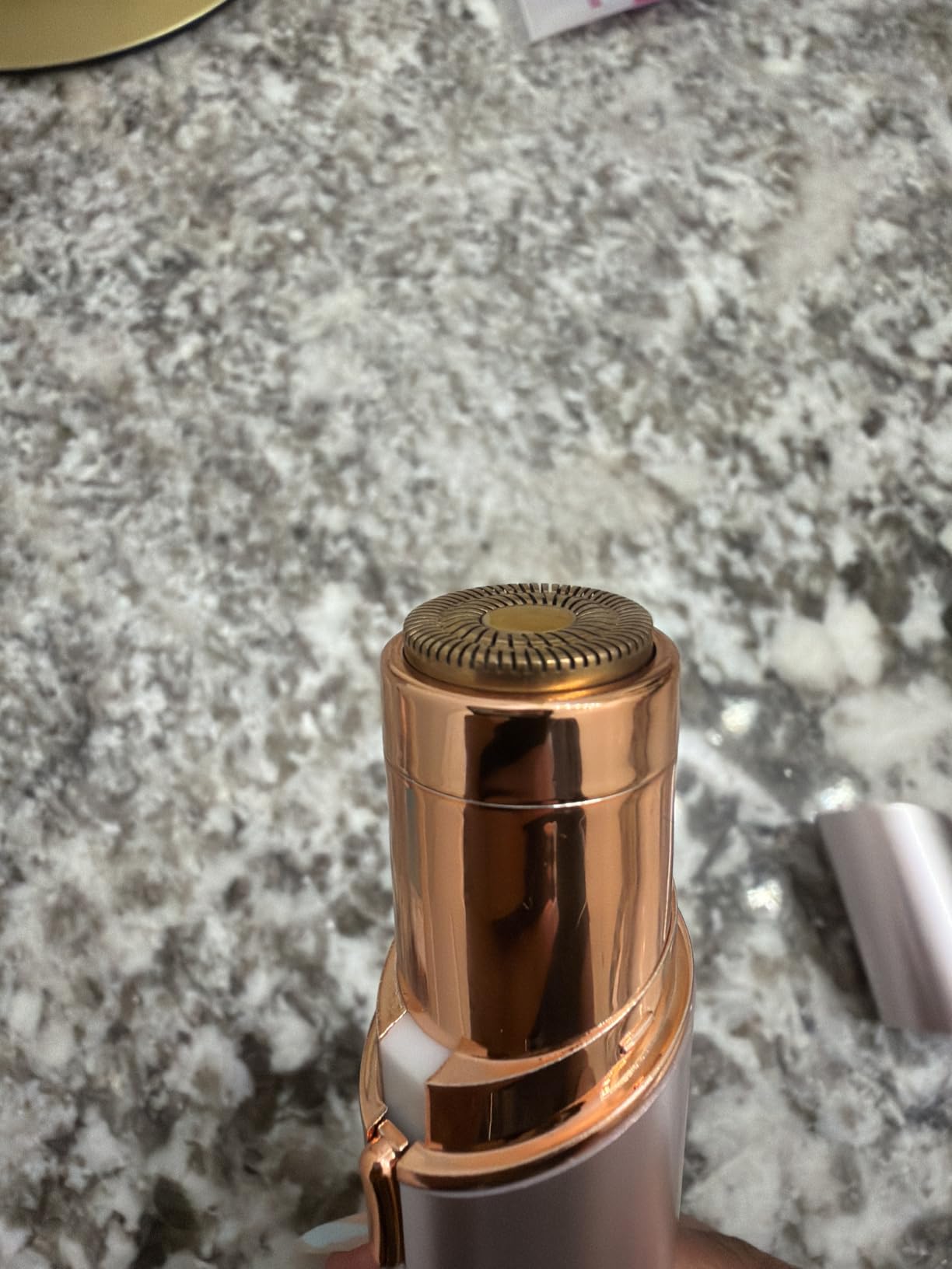 Facial Hair Remover for Women - as Seen on TV Painless Face Shaver - Electric Hair Removal Device for Face Lips Peach Fuzz with Light (Rose Gold) customer photo 1