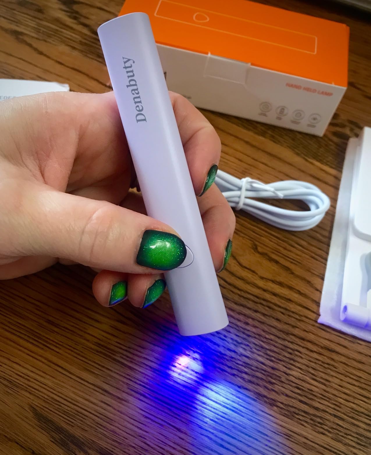 UV Light for Gel Nails, Mini UV LED Nail Lamp Handheld with Stand customer photo 1