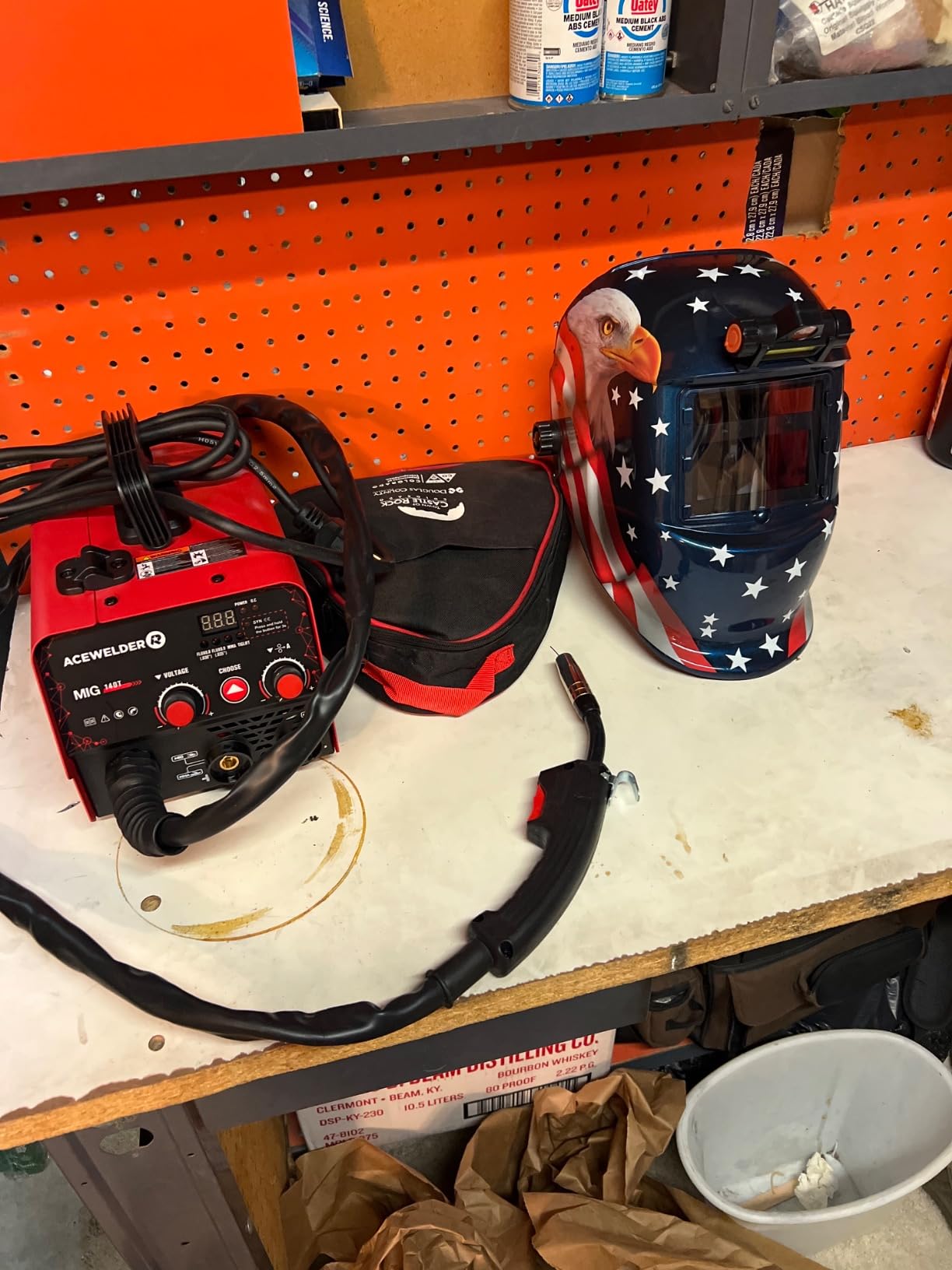 WR01A Welding Helmet Auto Darkening with LED Light True Color Solar Powered Welder Hood with Adjustable Shade Range 4/9-13 for Mig Tig Arc Welding Mask (Blue Eagle II) customer photo 1