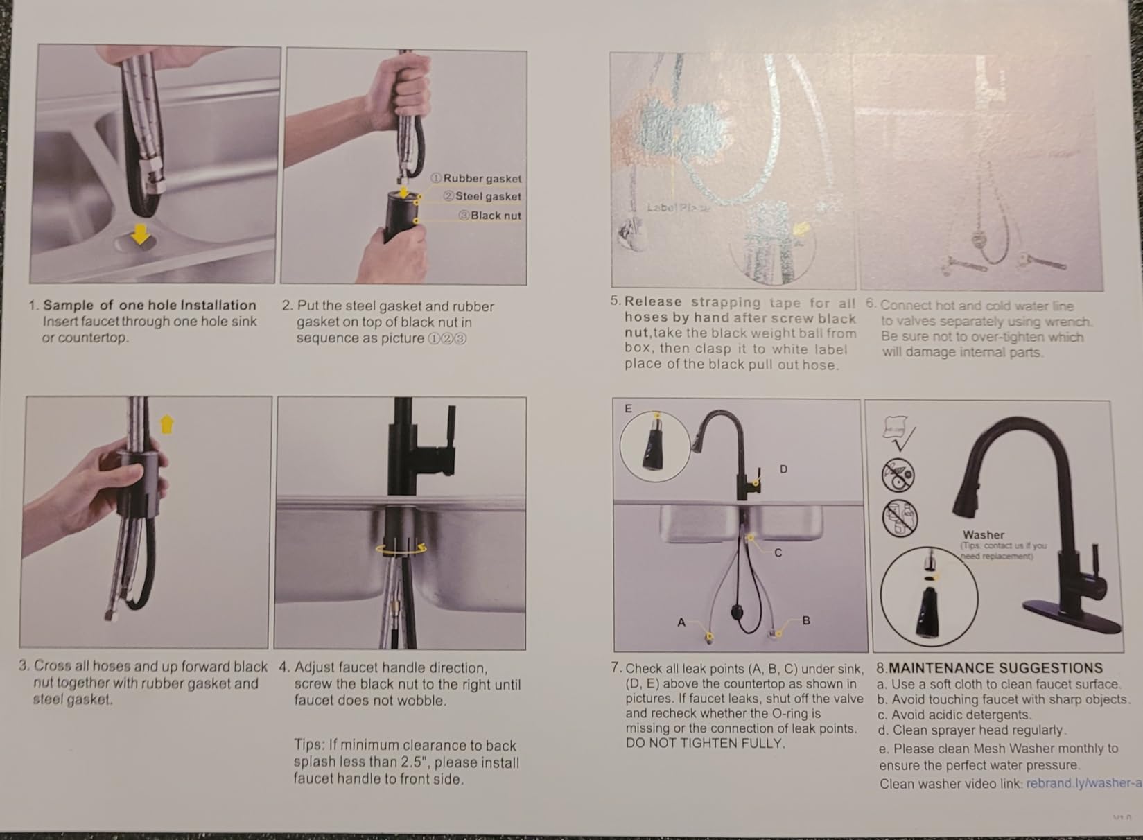 Arofa Touchless Kitchen Faucet, Motion Sensor, Pull-Down, Brushed Nickel customer photo 2