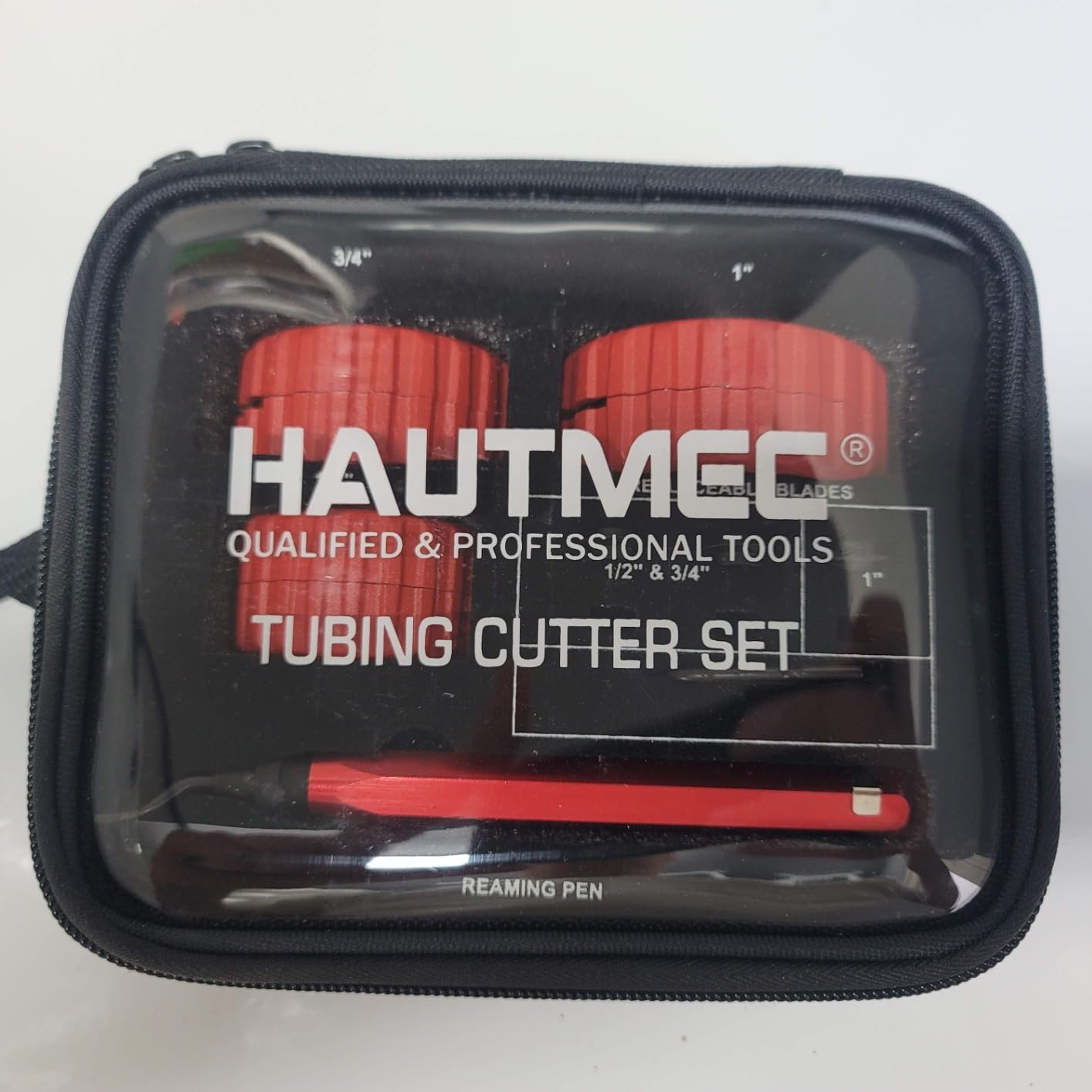 HAUTMEC Copper Tubing Cutter Set 3 PCS Copper Pipe Cutter Tool, In Portable Storage Case, Includes 1/2 in., 3/4 in., and 1 in. Cutters, Reaming Pen, 3 Spare Cutting Wheels, 1 Spare Deburring Blade customer photo 2
