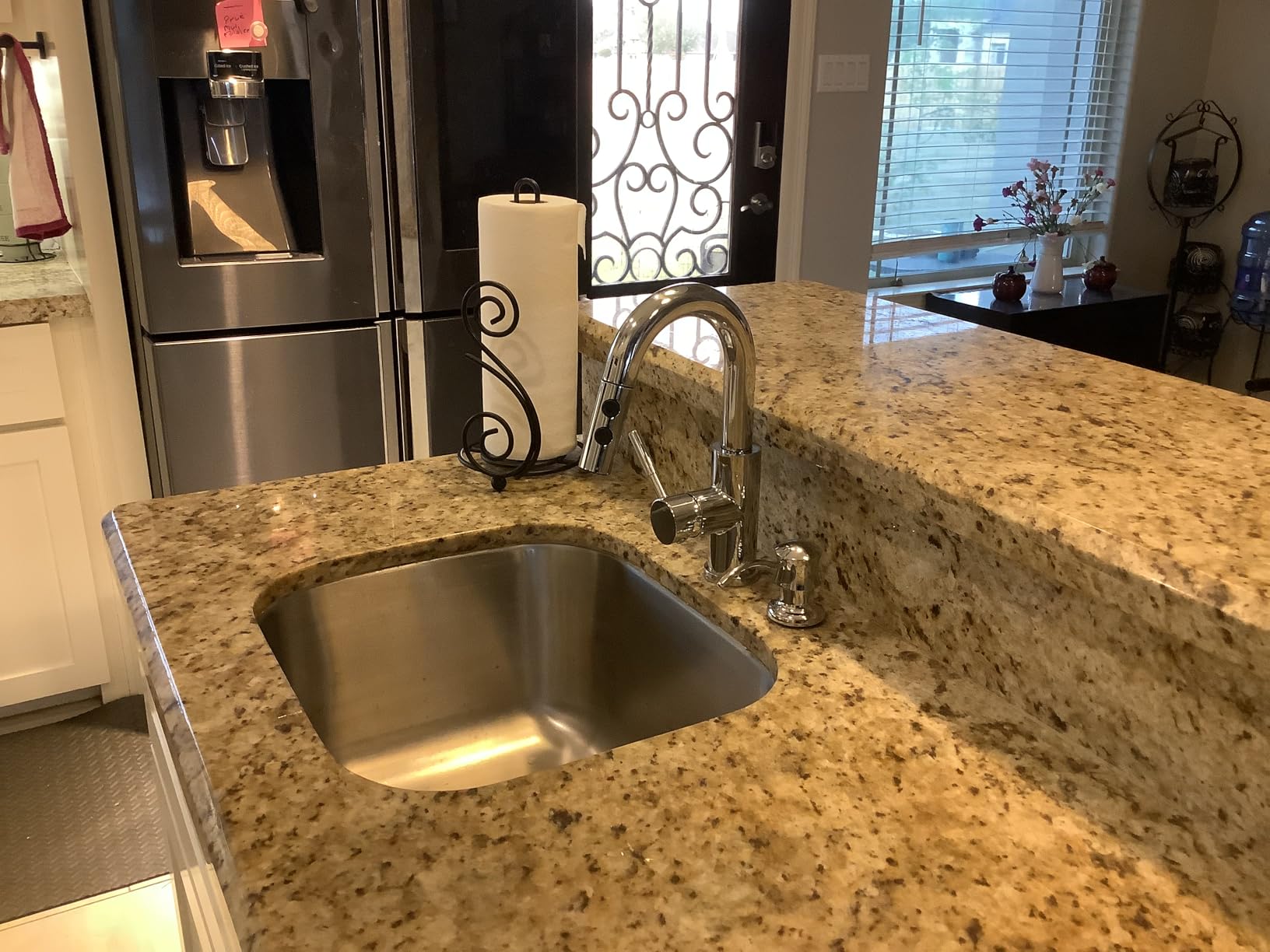 Bathroom Faucet with Sprayer, Brushed Nickel Single Hole with Pop-Up Drain customer photo 2
