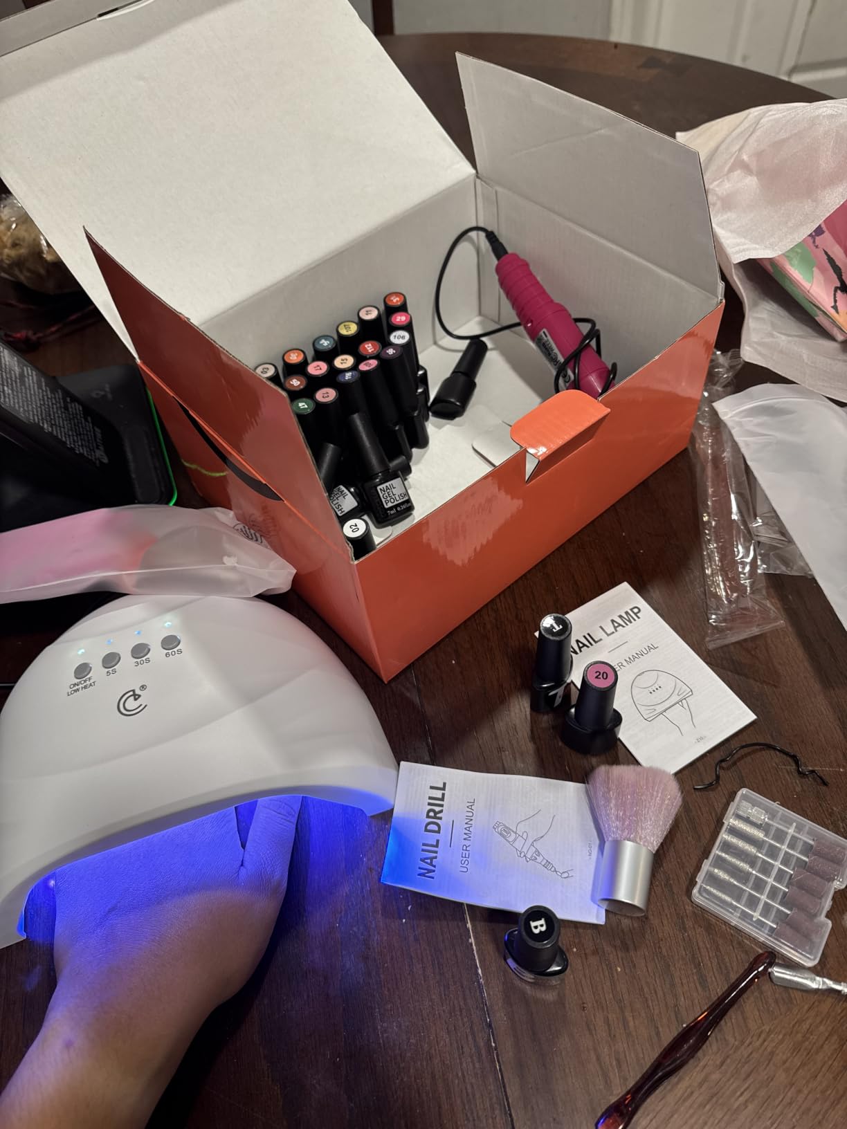 COSCELIA 53pcs Gel Nail Polish Kit with U V light Drill 35 Color Gel Polish customer photo 1