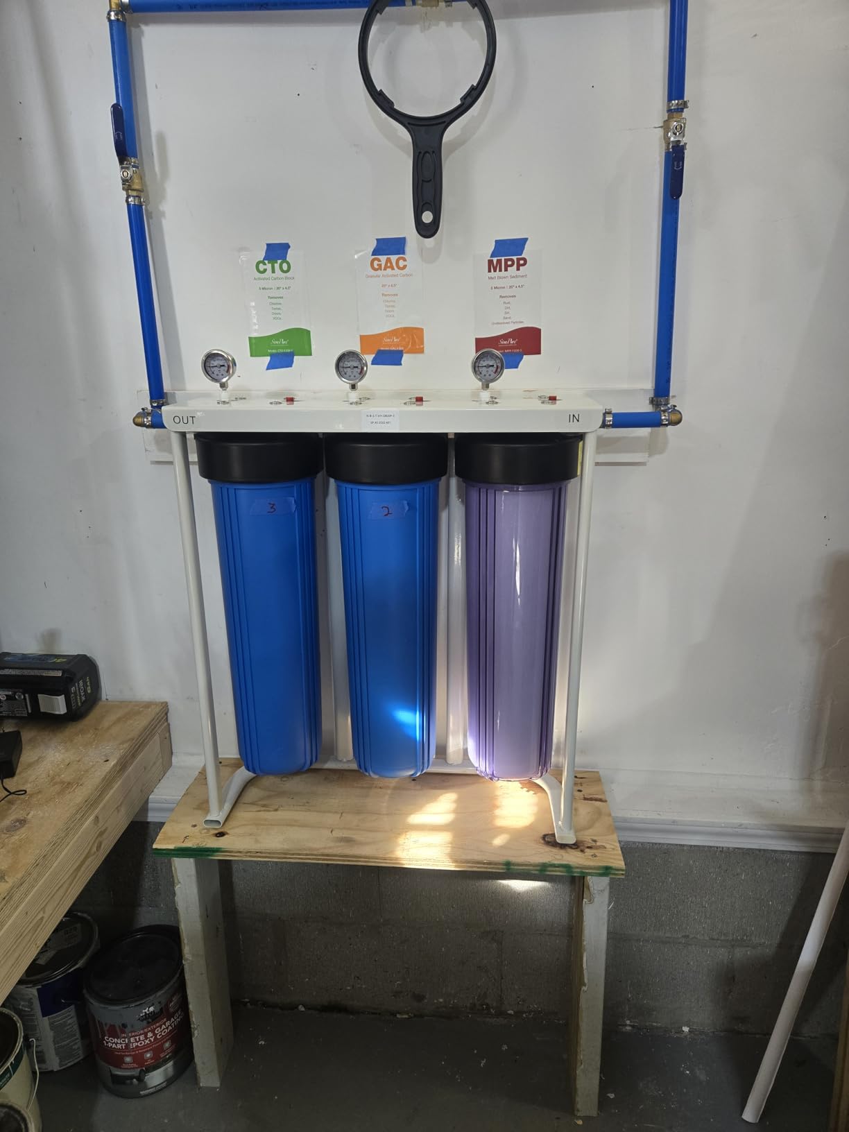 SimPure Whole House Water Filter System 2-Stage Clear 10