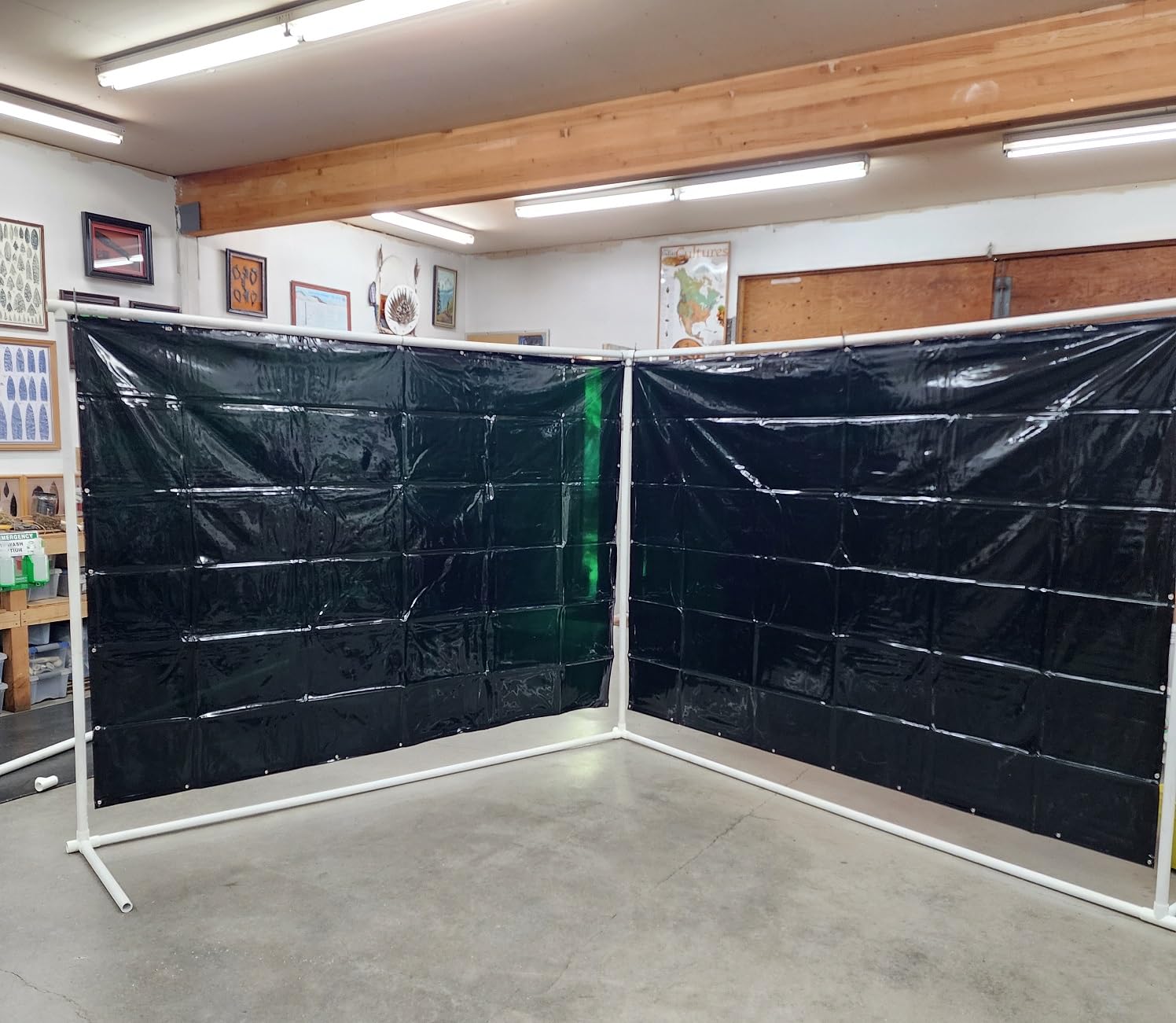 2 Pack Green 6 x 8 ft Welding Curtain Screen with Fixed Belt customer photo 2