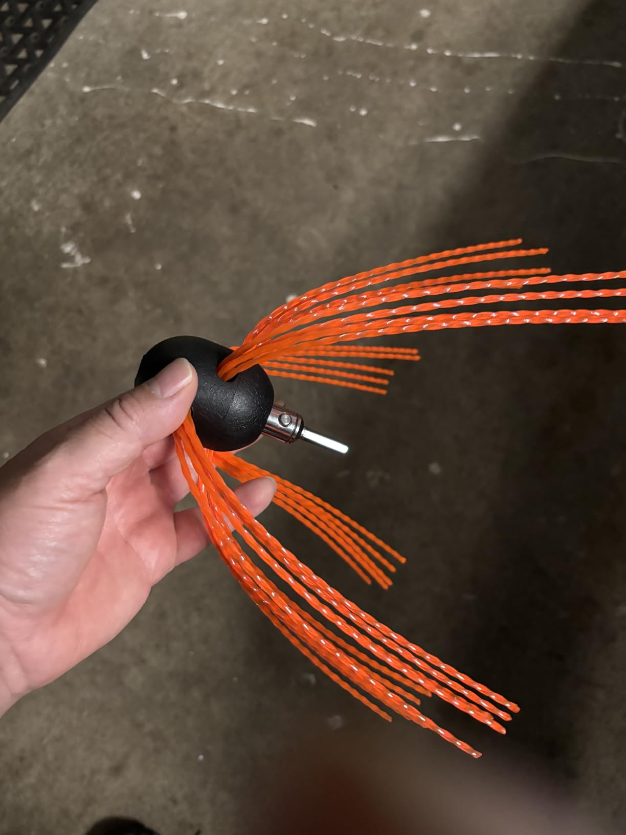 Aluminum Chimney Power Brush, Rotary Sweep Chimney Power Brush for Cleaning Replacement Kit, Chimney Brush Kit Driven by Drill for Sweeping Fireplace Orange (Orange) customer photo 2
