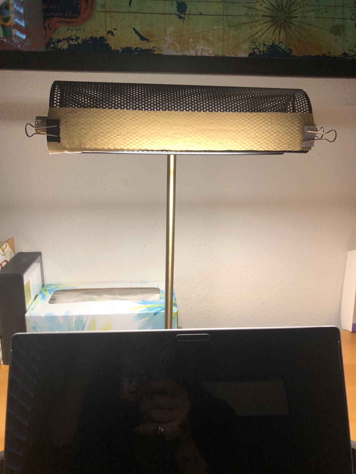 O'Bright Astrum - LED Desk Lamp with Dual USB Charging Ports, 100% Metal, 270 Degree Swivel Arms, Soft White Light (3000K), Bedside & Home Office Table Lamp, ETL Listed, Antique Brass Finish customer photo 1