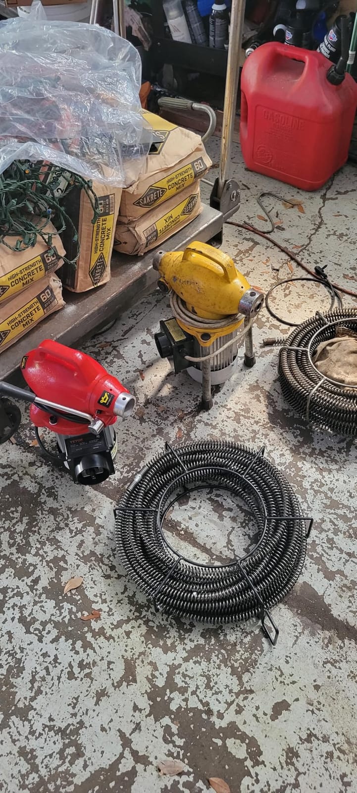 VEVOR Drain Cleaner Machine 66FT x 5/8 Inch, 250W Electric Sewer Snake Auger with 2 Sectional Steel Cables (66' x 5/8