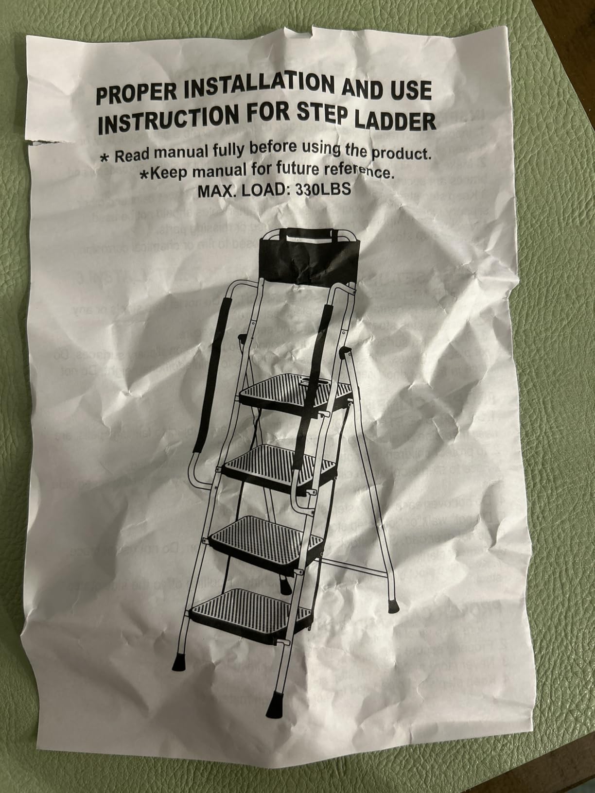 Valeo 4 Step Ladder with Handrails,500 Lbs Capacity,Folding Step Stool Ladder with Attachable Tool Bag,Lightweight & Storage Step Ladder 4 Step Folding,Multi-use for Home,Kitchen,Office,Black customer photo 2