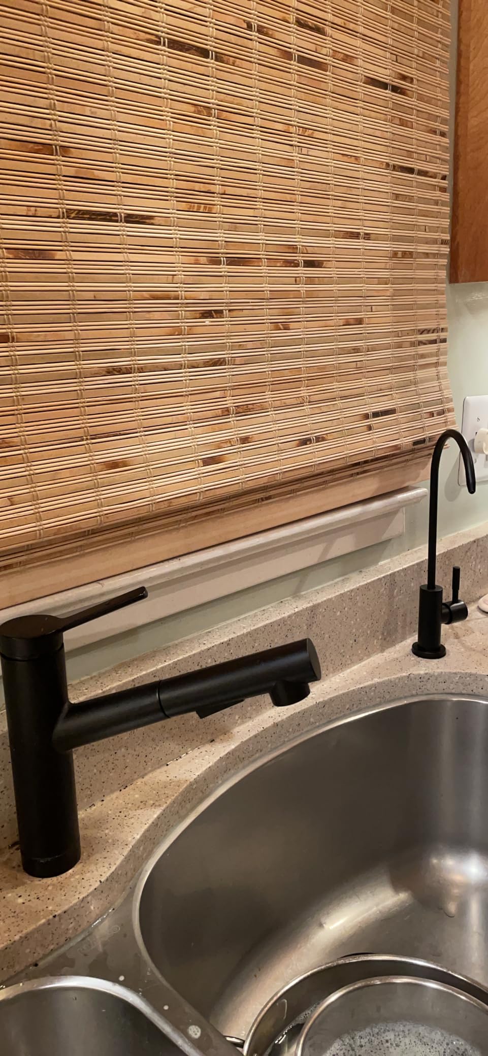 CREA Kitchen Faucet with Pull Down Sprayer - Pre Wet Bar Sink Faucets Single Hole/Handle - Brushed Nichel Stainless Steel Small Faucet for Mini Sink RV Outdoor Utility Laundry Room Faucet customer photo 1