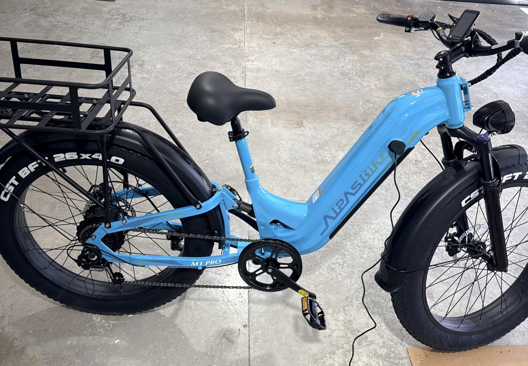 Aipas M1 Pro Electric Bike for Adults, 26 x 4 Fat Tires, 48V 17.5Ah Battery customer photo 1