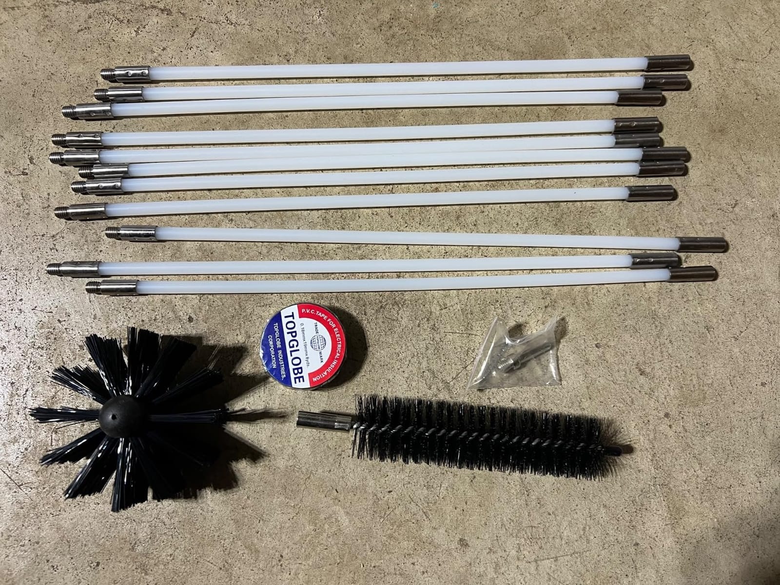 15 Feet Dryer Vent Cleaning Brush Kit, Multi-Scene Durability Chimney Brush with Flexible Nylon Rod, Multi-Purpose lint Cleaning Brush for Drill,Chimneys, fireplaces, Ventilation ducts customer photo 2