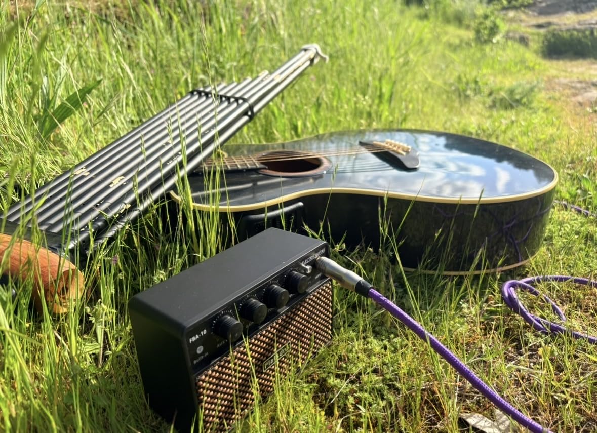10W Mini Guitar Amp,Rechargeable Electric Guitar Amplifier | with Clean/Drive Channel,6H Working,3.5mm headphone jack for silent practice,Wireless Portable Amp for Practice & Traveling customer photo 2