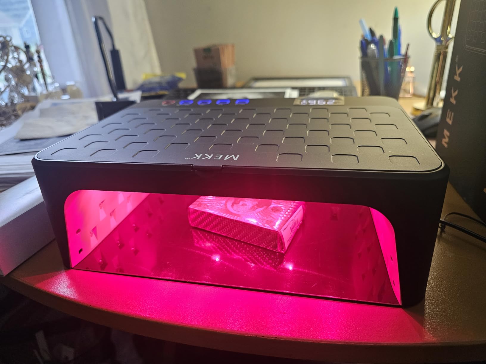 MEKK Luxury UV LED Nail Lamp with Red Light,Professional UV Nail Light customer photo 2