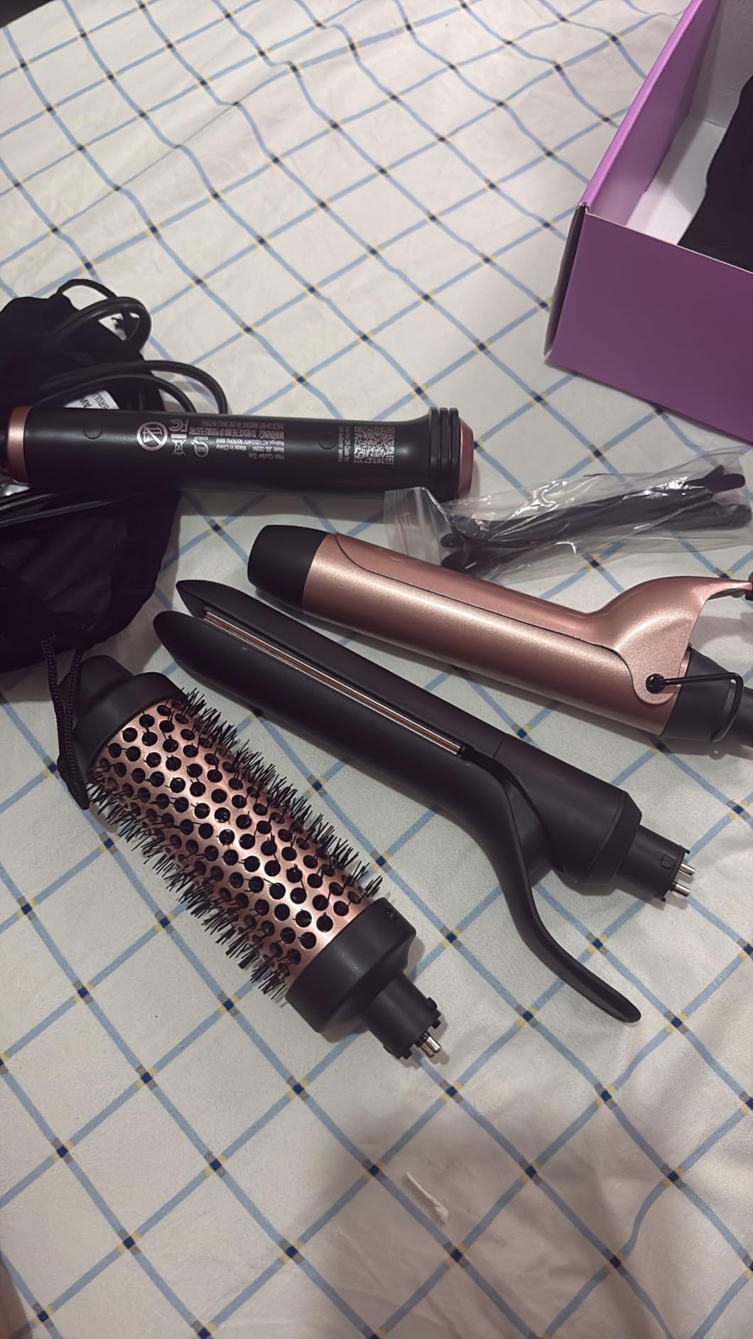 Wavytalk 3 in 1 Curling Wand Set with Heated Round Brush, Versatile Styling customer photo 1