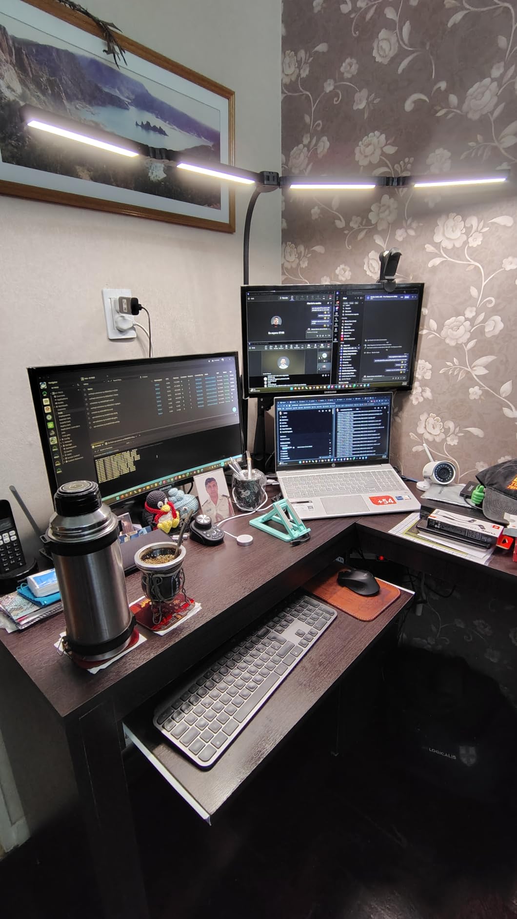 Adjustable LED Desk Lamp with Clamp & Remote, Wide 4-Head customer photo 1