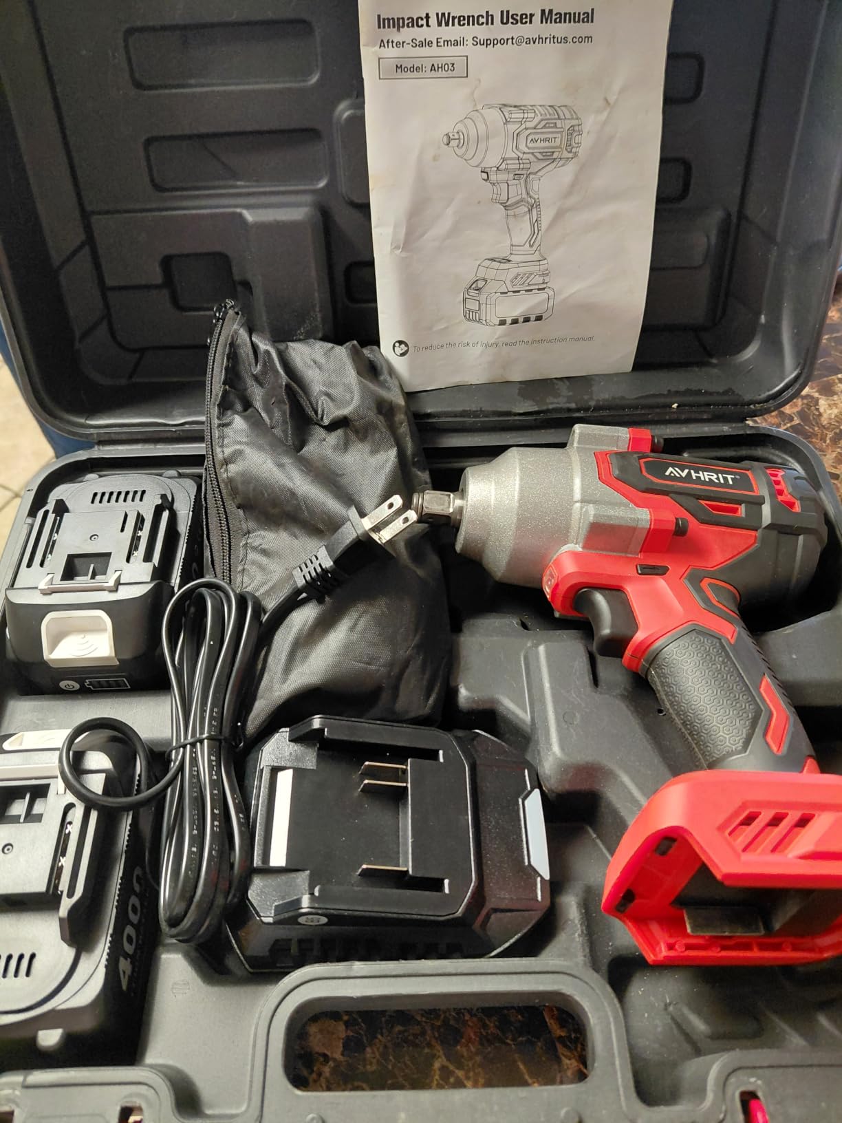 Avrhit 1300N.m(960ft-lbs) Cordless Impact Wrench, 1/2