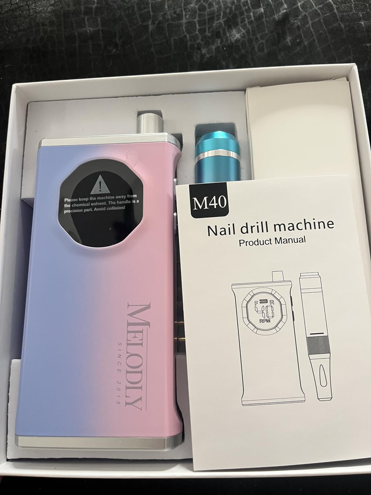 Melodly Electric Nail Drill Kit, Professional 40000 RPM Electric Nail File customer photo 1