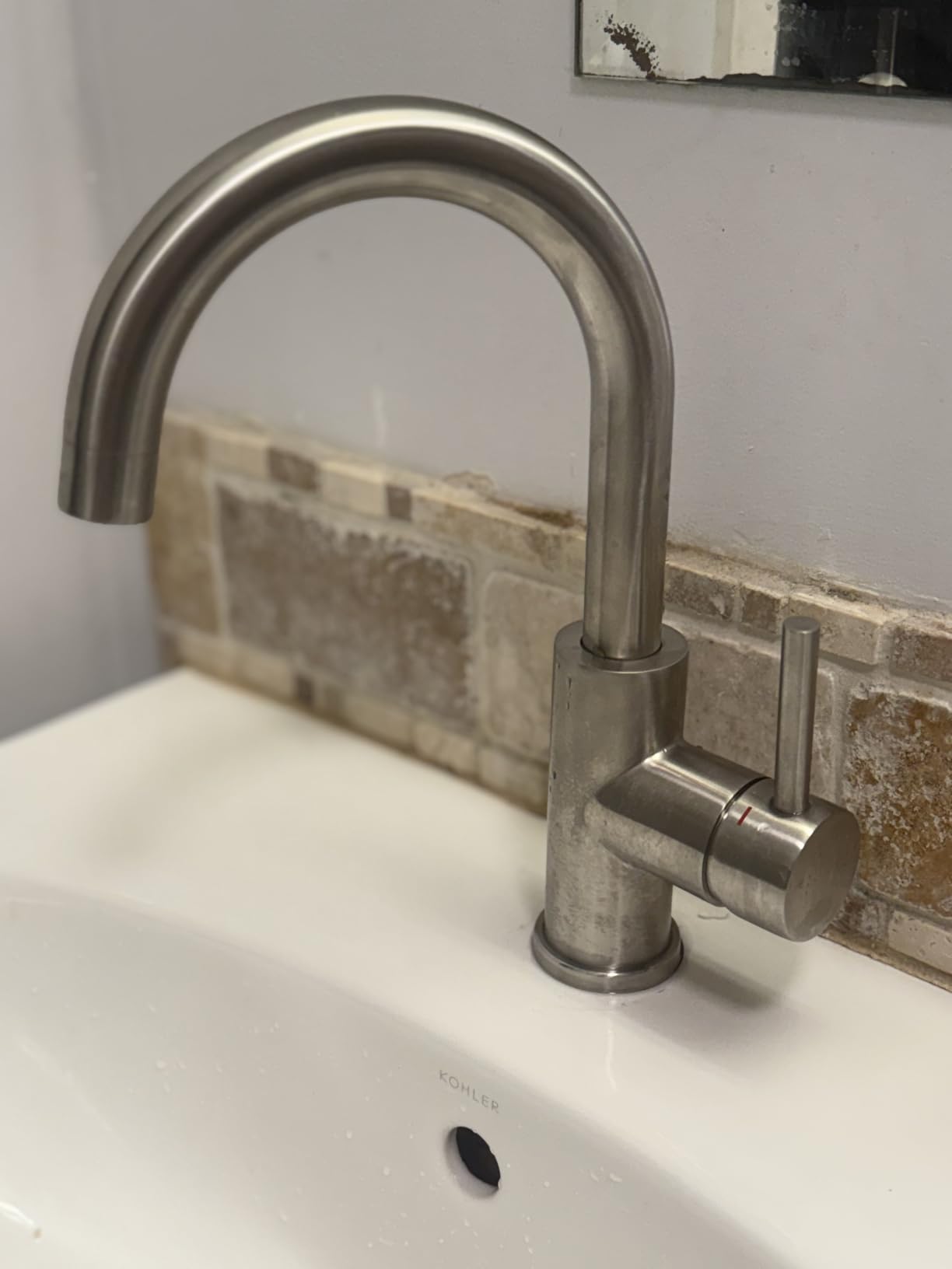 CREA Bathroom Faucet with Pull Out Sprayer,Brushed Nickel Single Handle Kitchen Bar Faucets for Mini Sink Pull Down Vanity Mixer Tap 2 Water Modes,cUPC/NSF customer photo 1