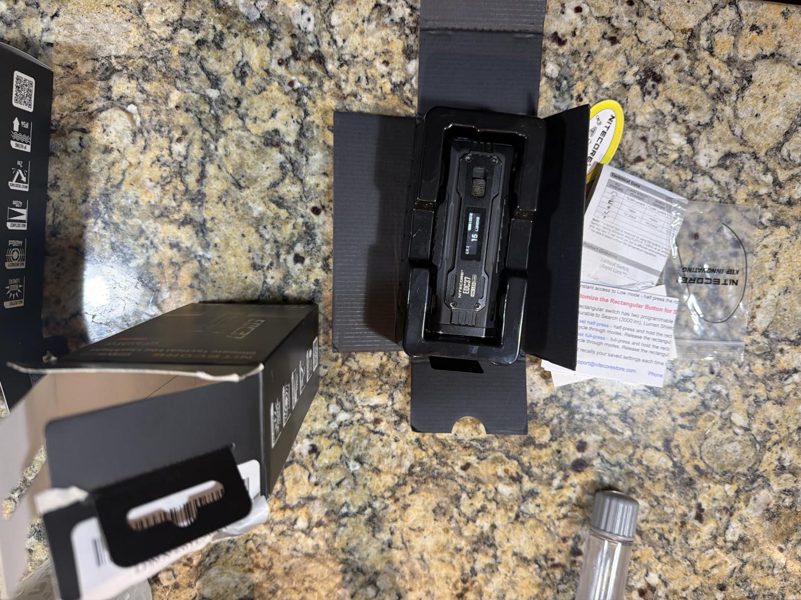 Nitecore EDC37 8000 Lumens Flat Shape Flashlight, USB-C Fast Charging with Digital OLED Display and Safety Lock Sticker customer photo 2