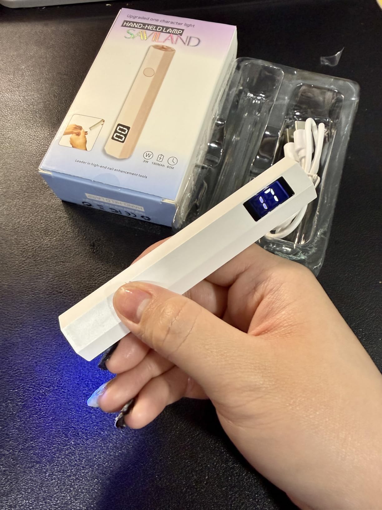 SAVILAND Handheld U V Light for Gel Nails Portable Rechargeable Nail Lamp customer photo 1