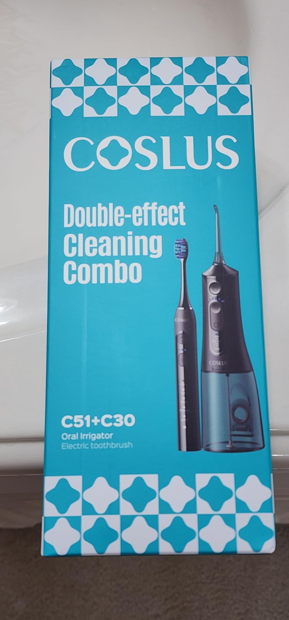 COSLUS C51C30 Water Flosser Electric Toothbrush Combo, 2-1 Oral Clean Kit customer photo 2