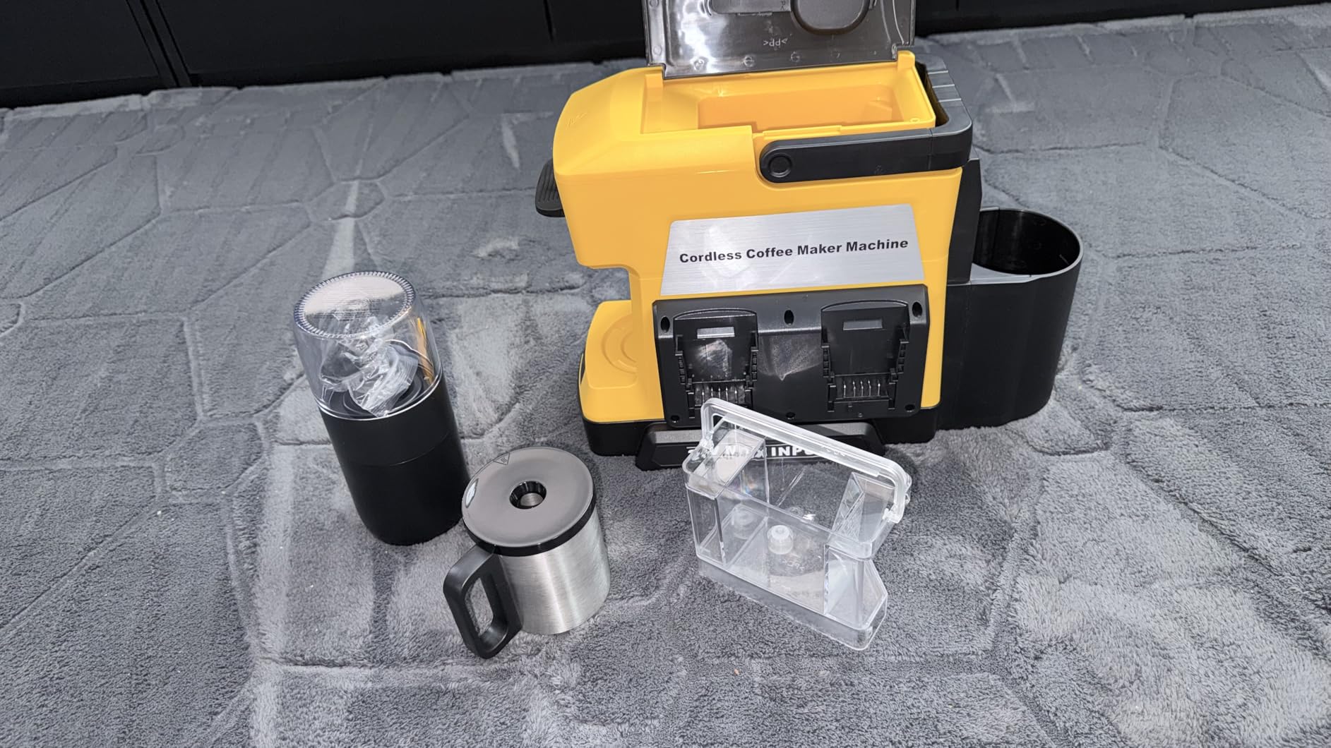 Taingwei Portable Coffee Maker for Dewalt 20V Battery, Drip Coffee Machine with Electric Coffee Grinder for RV, Camping, Travel, Car, Hiking (Battery Not Included) customer photo 2