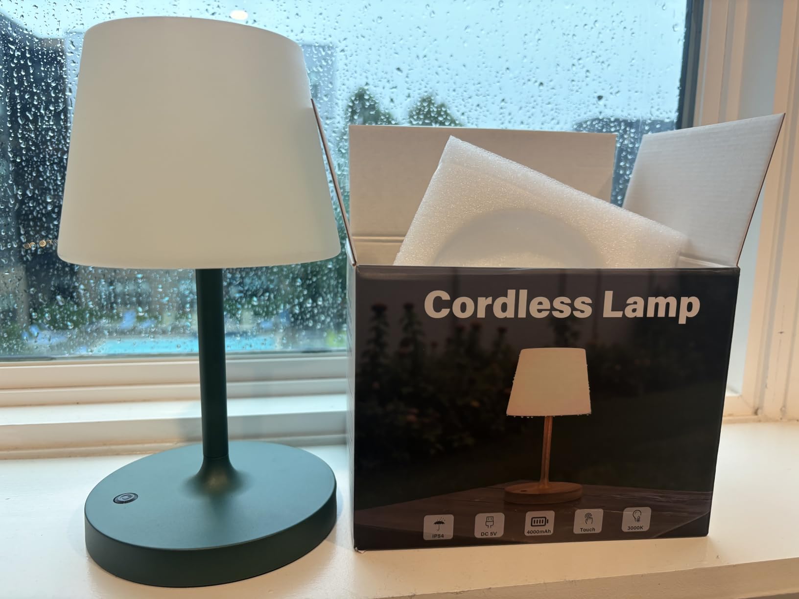 Shower Lamp IP54 Waterproof, Cordless Rechargeable Table Lamp, Outdoor Use customer photo 1