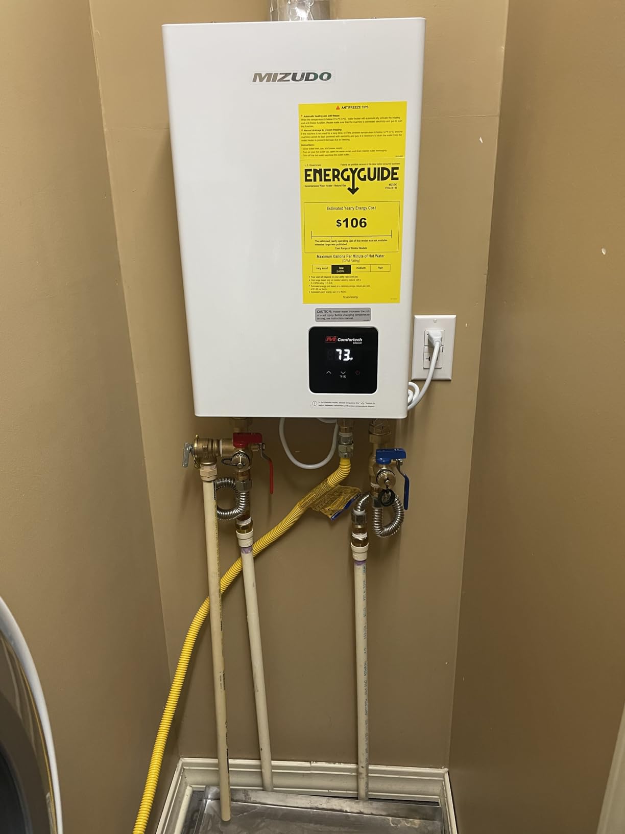 18kW Tankless Water Heater Electric,240V Instant On Demand Hot Water Heater customer photo 1