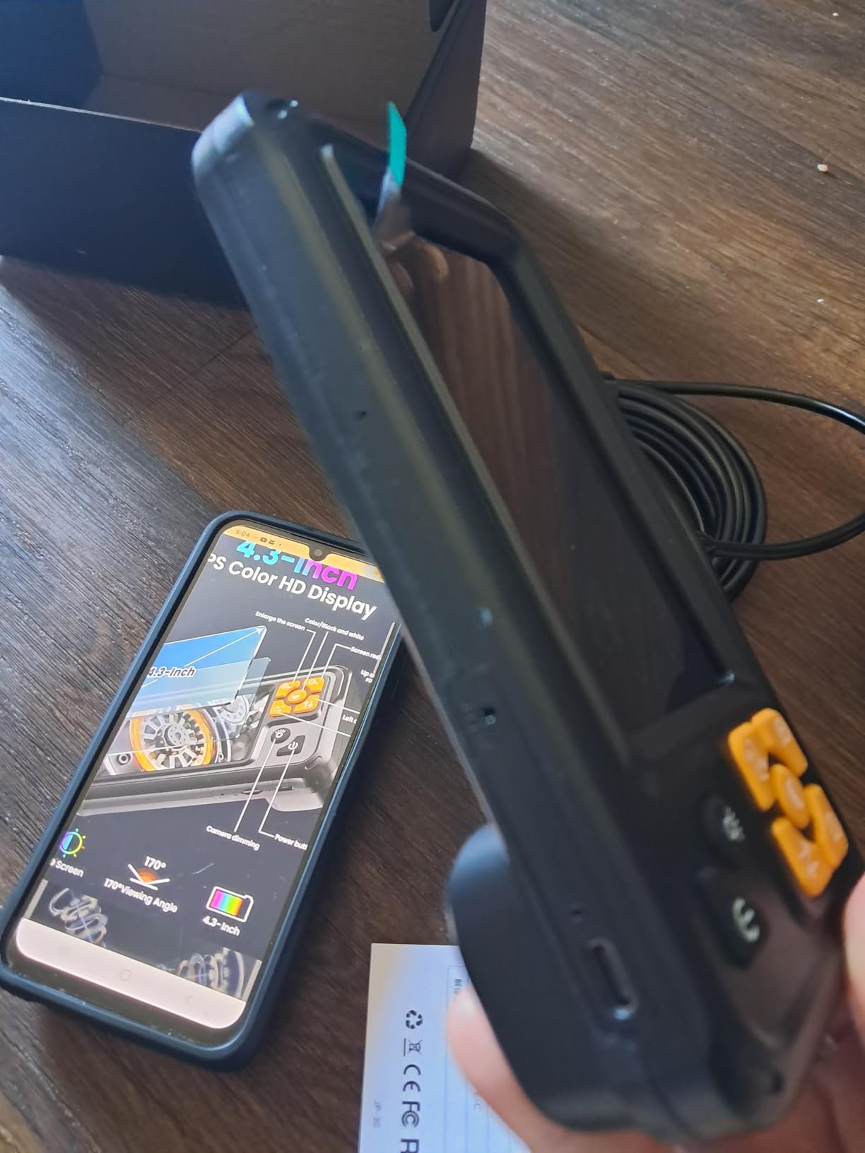 Endoscope Camera with Light, 4.3