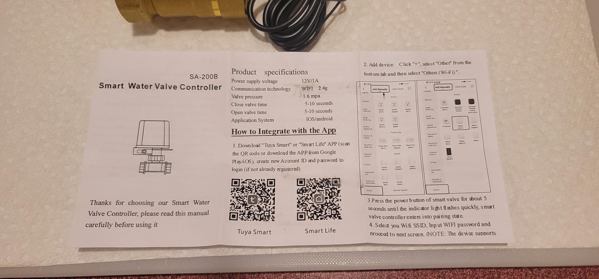 Smart Wifi Water Valve, Motorized Ball Valve, App Comtrol, Brass customer photo 2