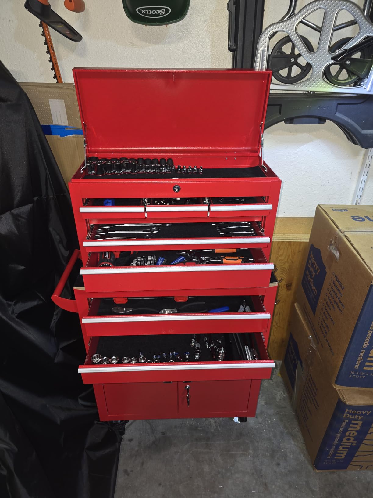 INTERGREAT Rolling Tool Chest with Wheels and 5 Drawers, Detachable Tool Cabinet with Lock for Garage, Locking Mechanic Tool Cart with Black Liner for Warehouse, Workshop, High Capacity customer photo 2