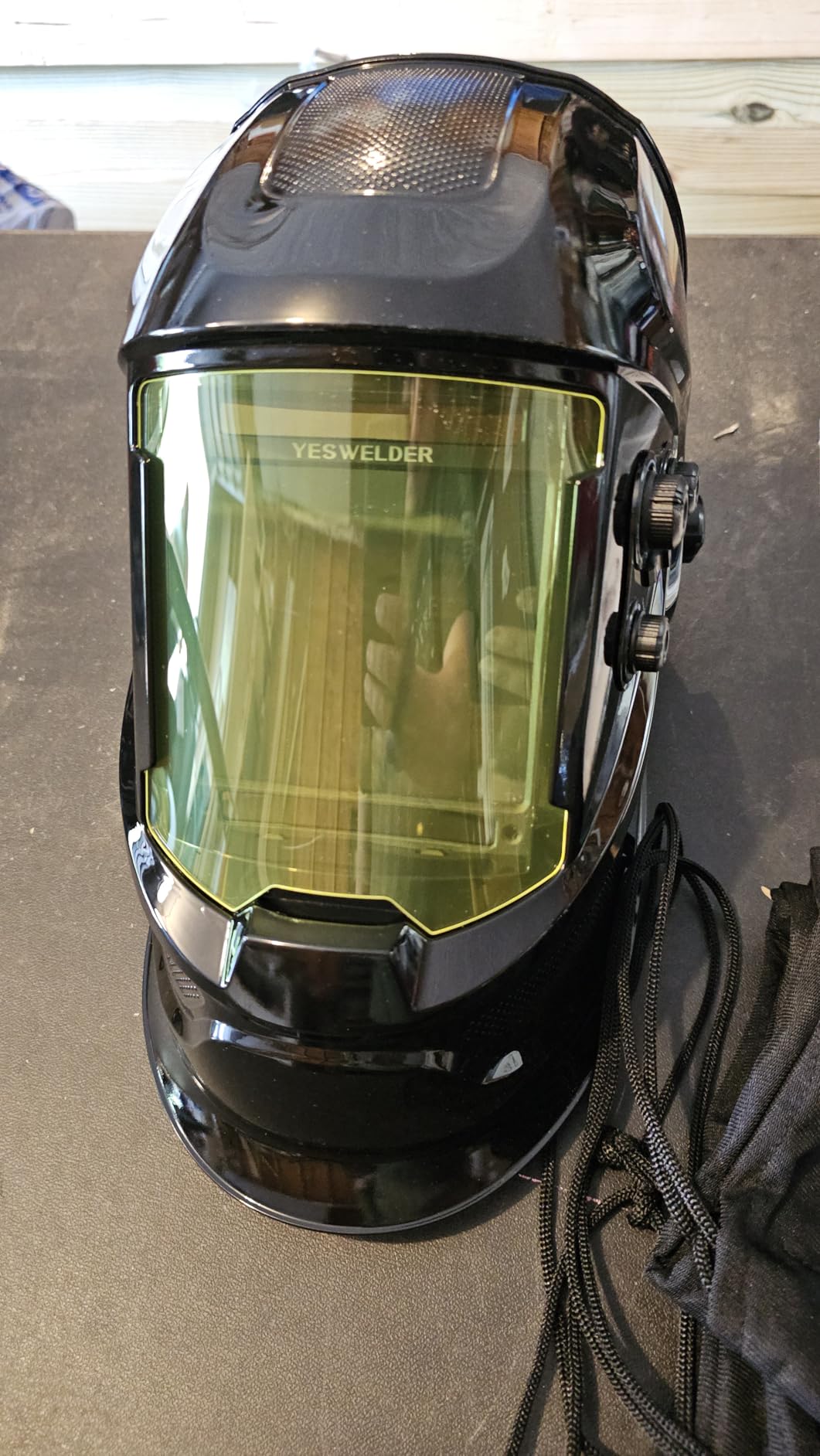 YESWELDER Welding Helmet with LED Light, Blue Light Filtering Lens customer photo 2