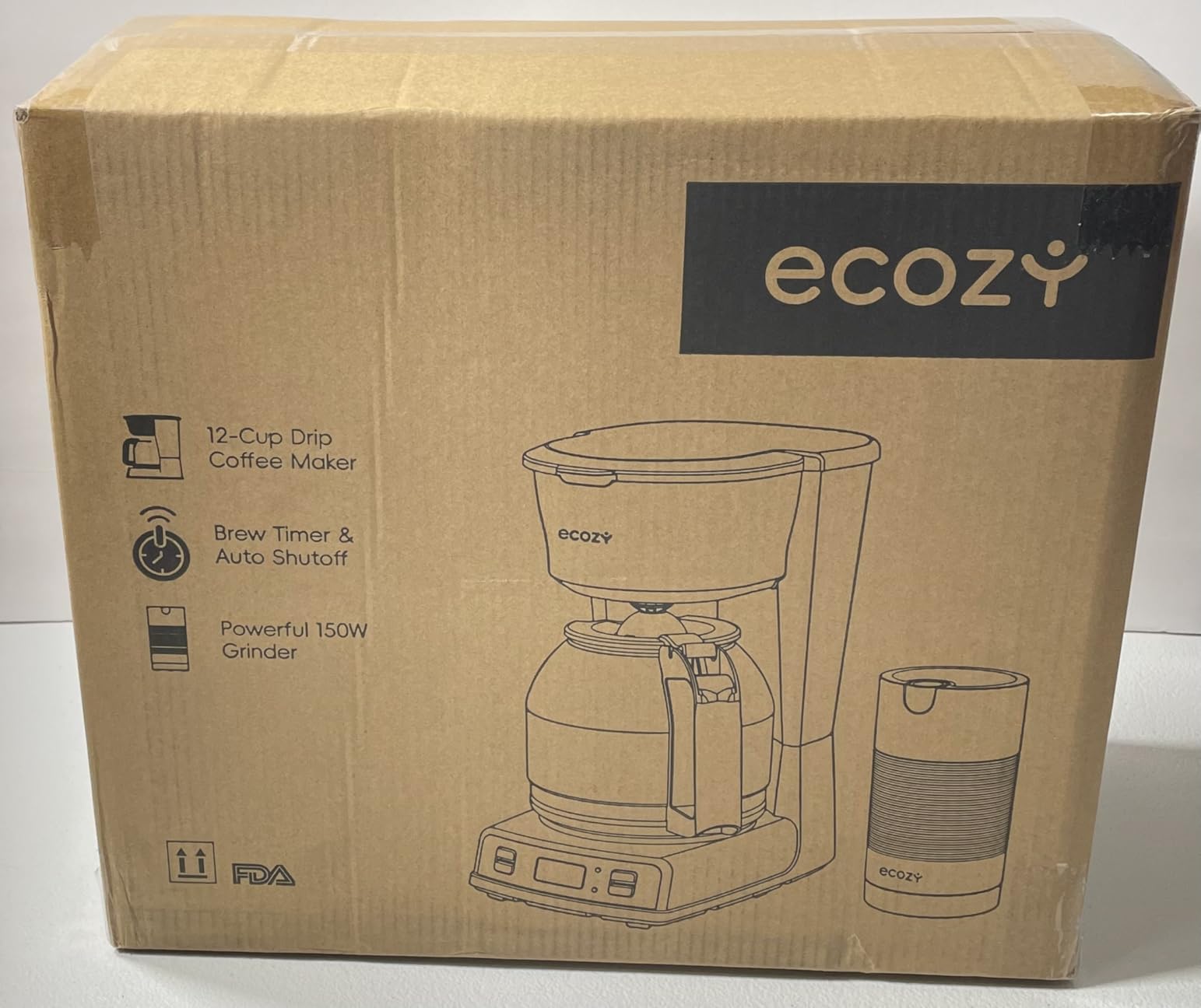 ecozy 12-Cup Drip Coffee Maker with Electric Coffee Grinder Combos customer photo 2