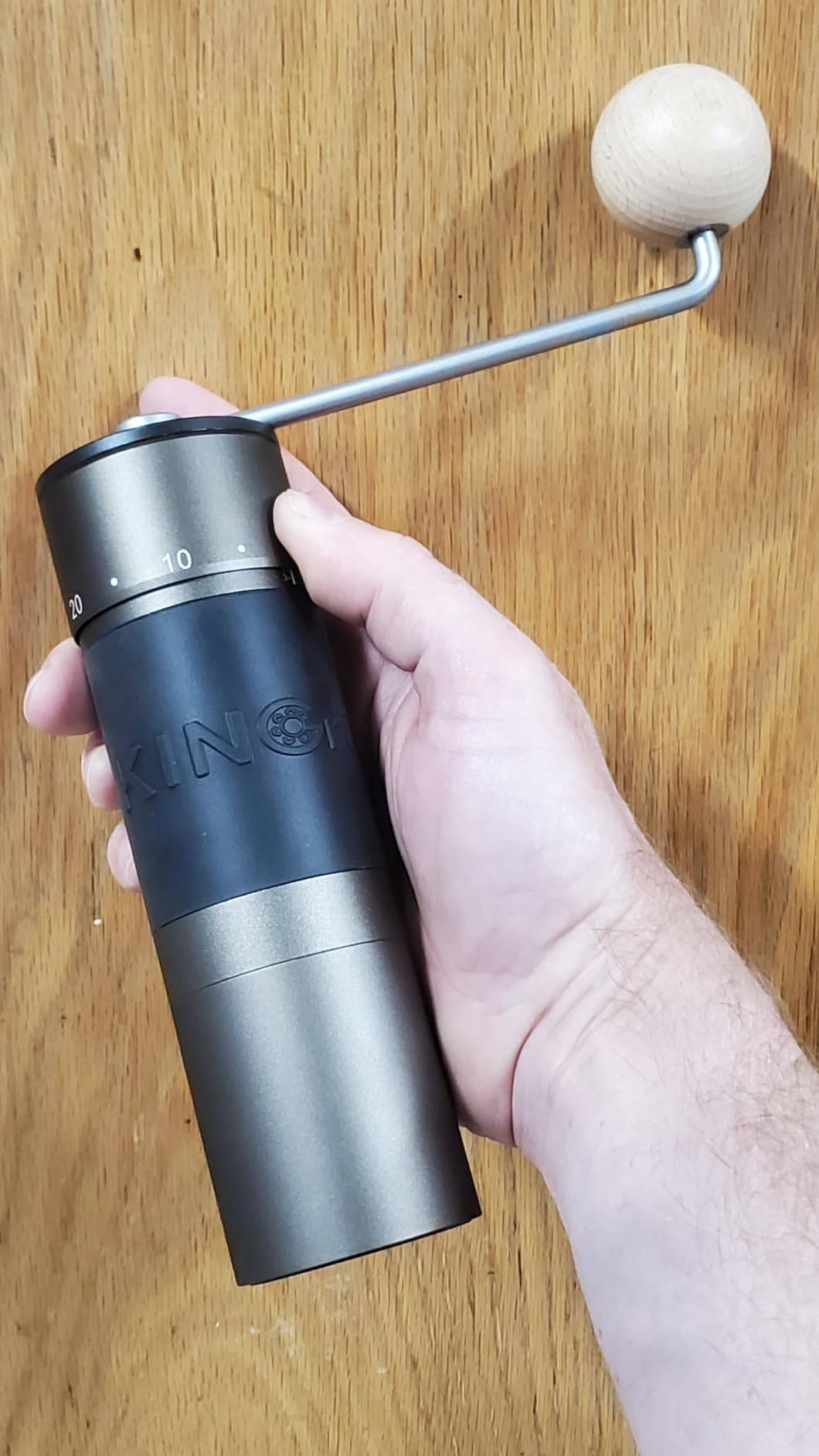 【Sliver】KINGrinder K6 Manual Coffee Grinder Straight Handle Stainless Burr | Supports grind settings for various brewing methods such as pour-over and espresso customer photo 1