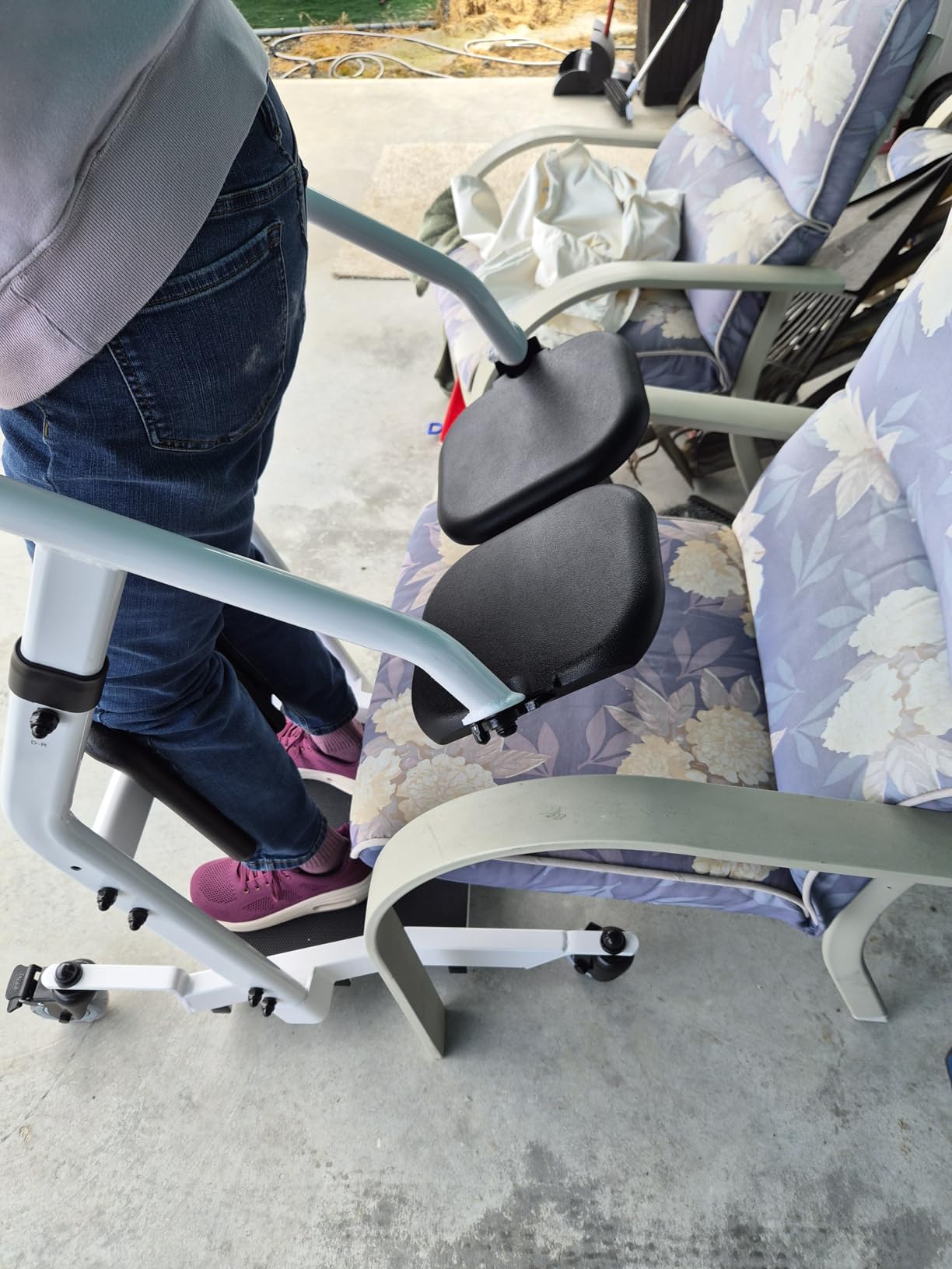 VOCIC Sit to Stand Lift, One-Step Stand Assist Lift for Elderly, Patient Lift Chair Transport Unit with Wheels, Fall Prevention & Muscle Building, AY03 2026 Upgraded customer photo 2