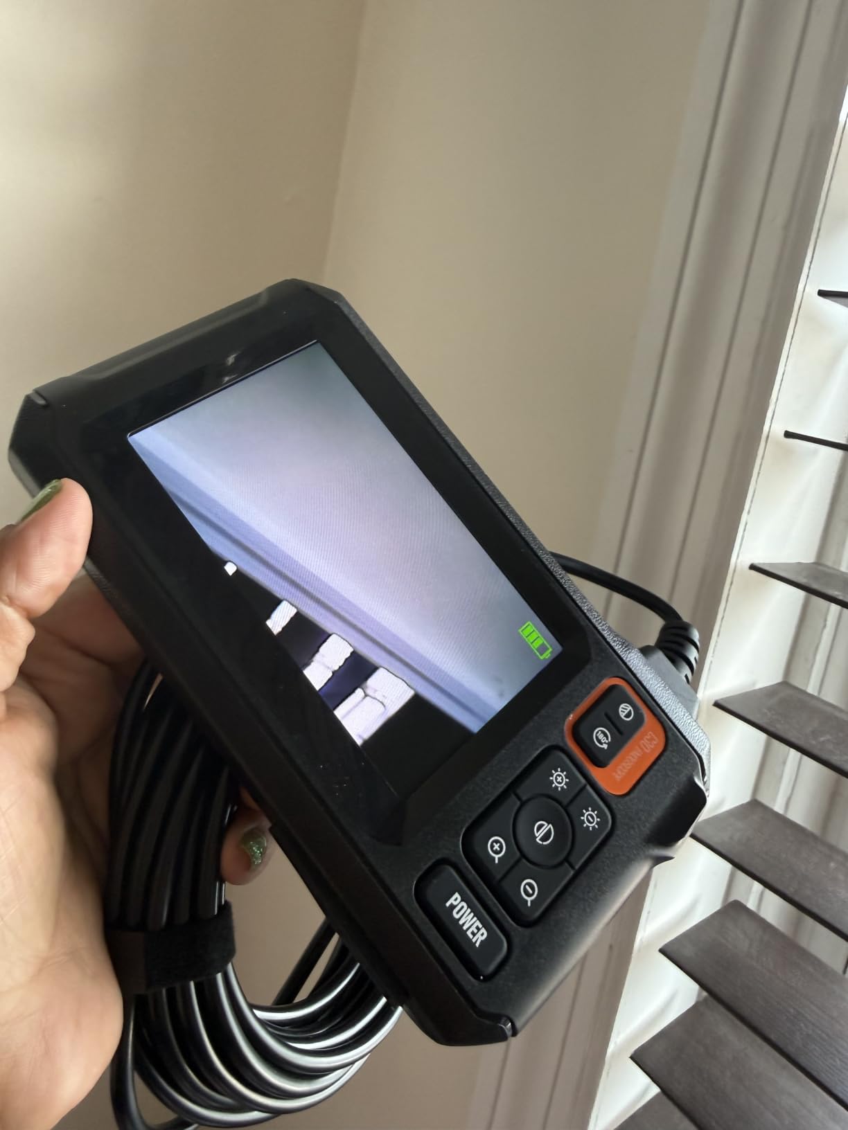 Endoscope Camera with Light, Inspection Borescope Camera with 4.3