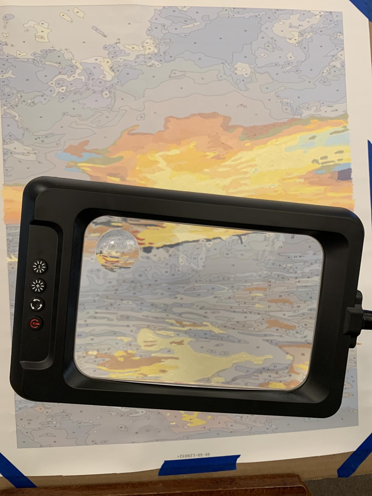 MoKo 10X Floor Magnifying Glass with Light and Stand, 7-Inch Lens customer photo 1