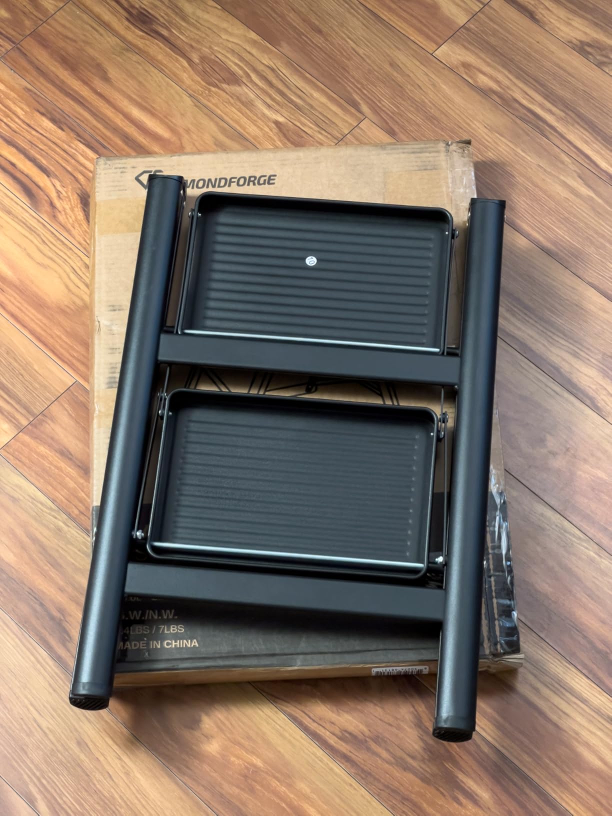 Telescoping Ladder A Frame 16.5Ft Aluminum with Stabilizer Bar, Silver customer photo 1