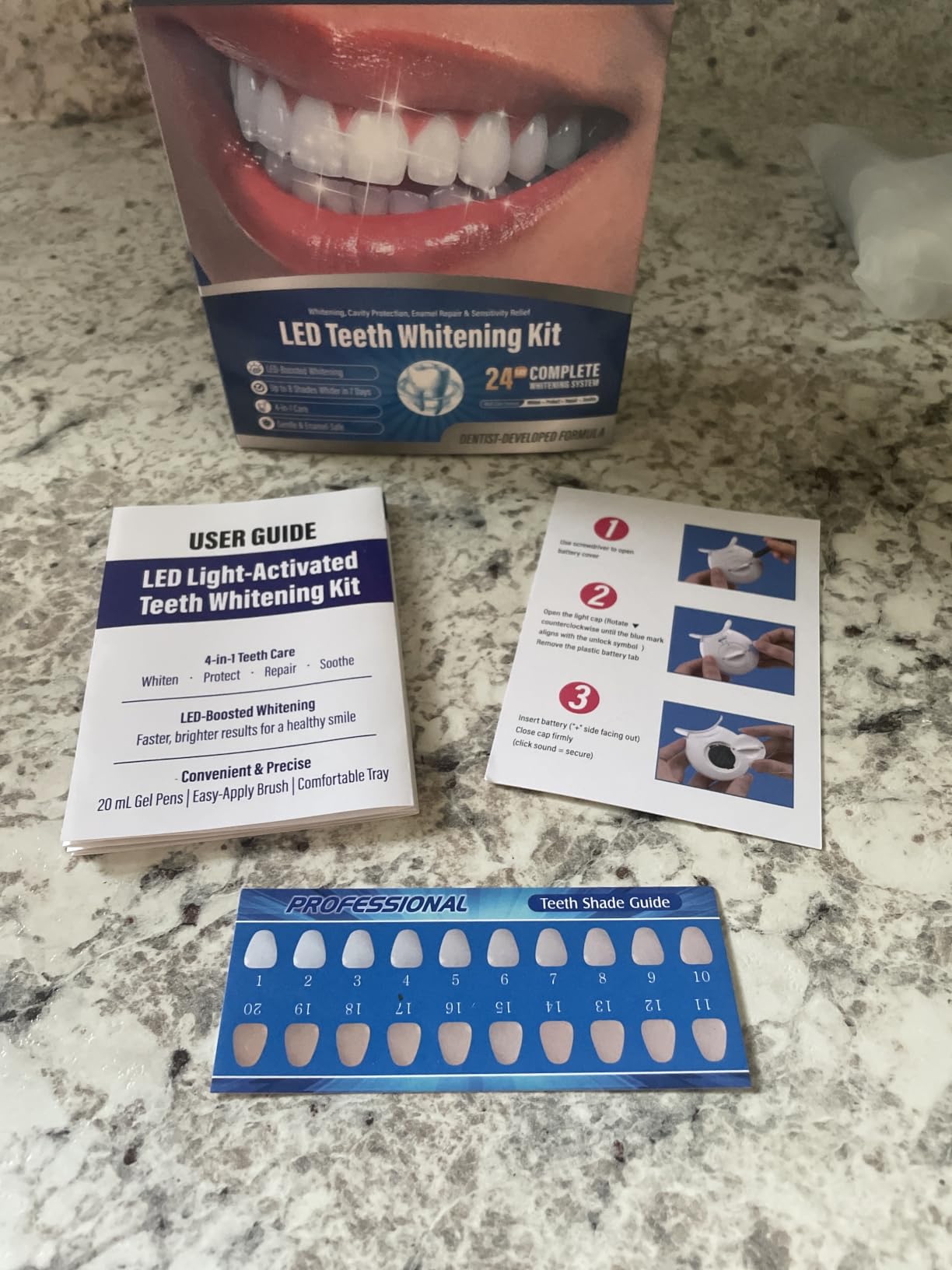 Teeth Whitening Kit with LED Light – 3 Whitening Gel Pens + 2 Desensitizing Pens – 35% Carbamide Peroxide – Whiten Teeth in 7 Days – Safe for Sensitive Teeth & Enamel, 0.7 Fl Oz (Mint) customer photo 2