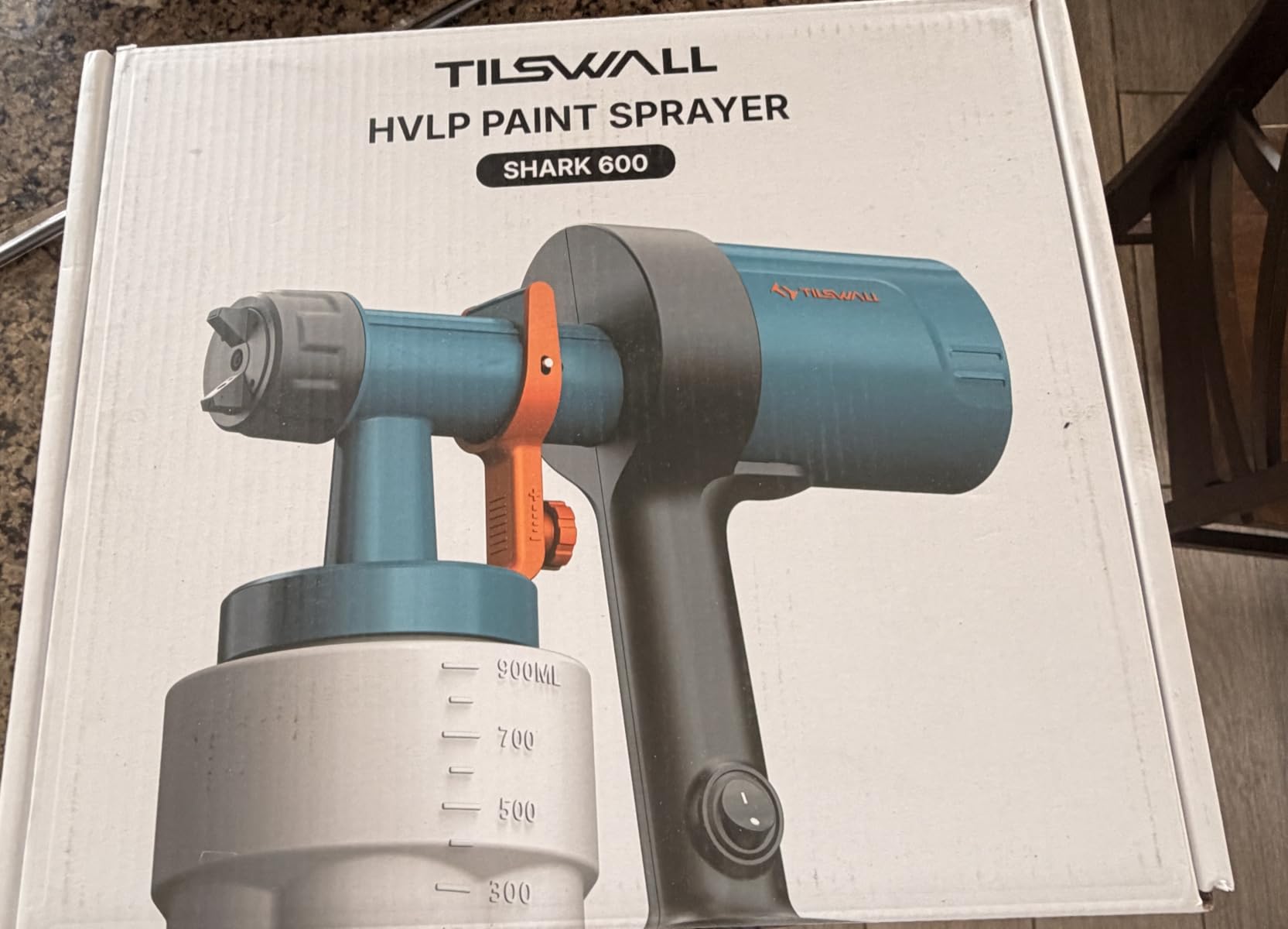 Tilswall Paint Sprayer, Shark 600 Ultra-Light HVLP Electric Spray Paint Gun customer photo 1