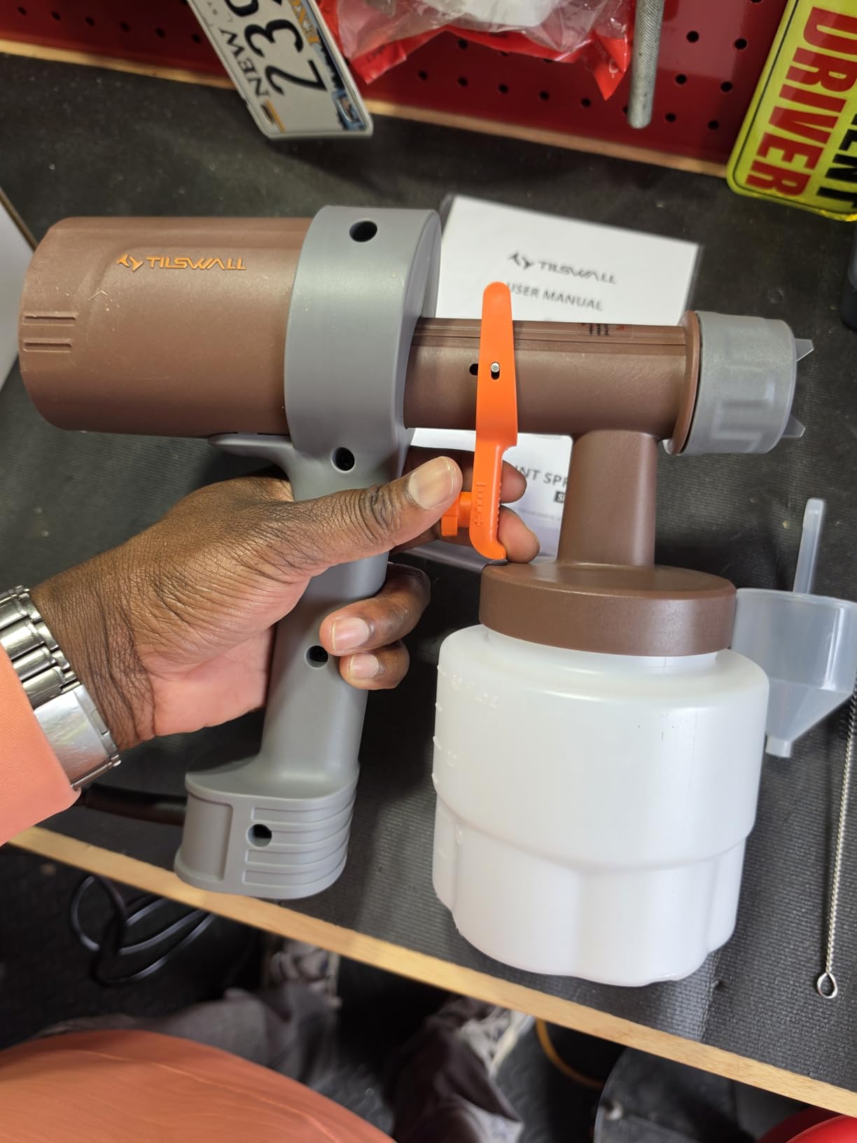 Tilswall Paint Sprayer, Shark 600 Ultra-Light HVLP Electric Spray Paint Gun customer photo 2