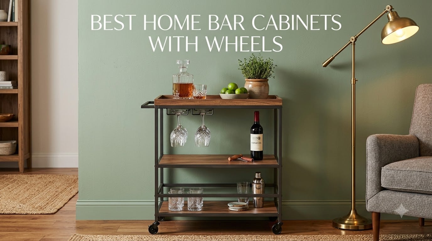 best home bar cabinets with wheels