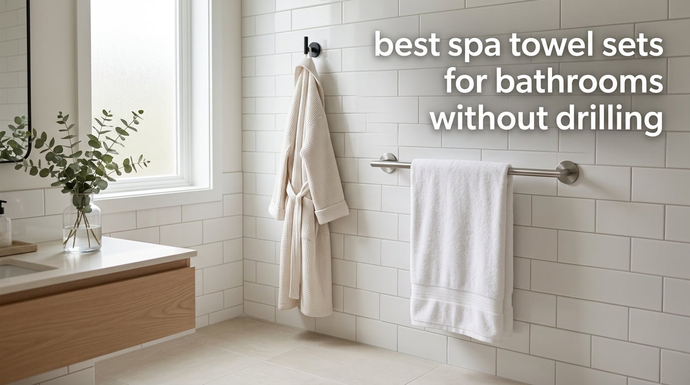 best spa towel sets for bathrooms without drilling