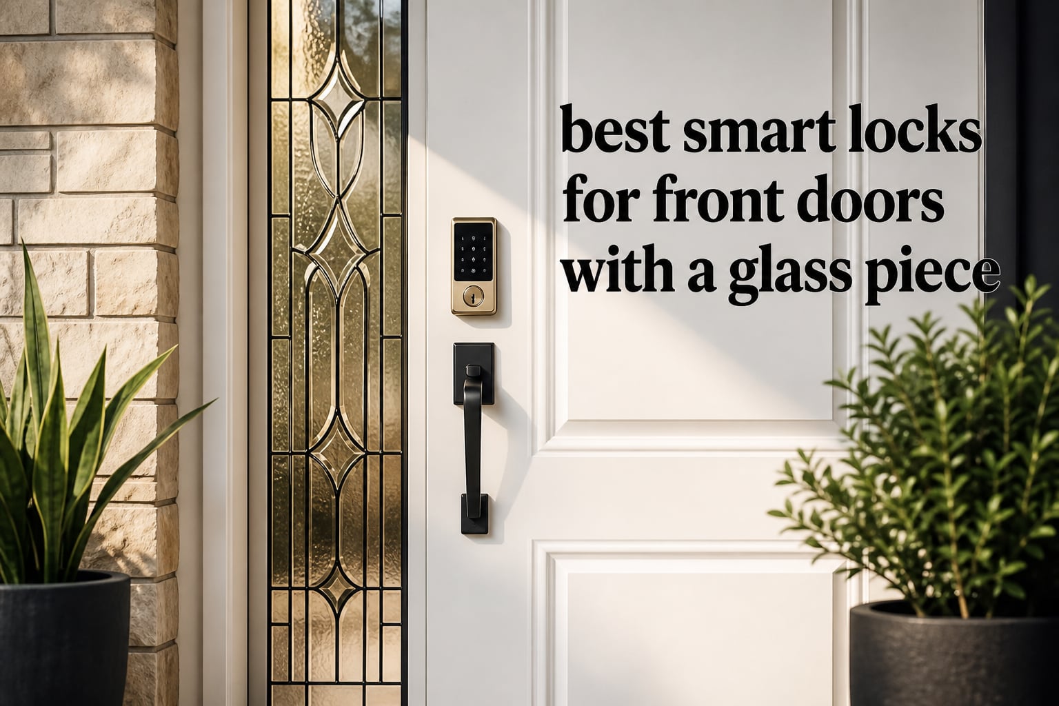 best smart locks for front doors with a glass piece