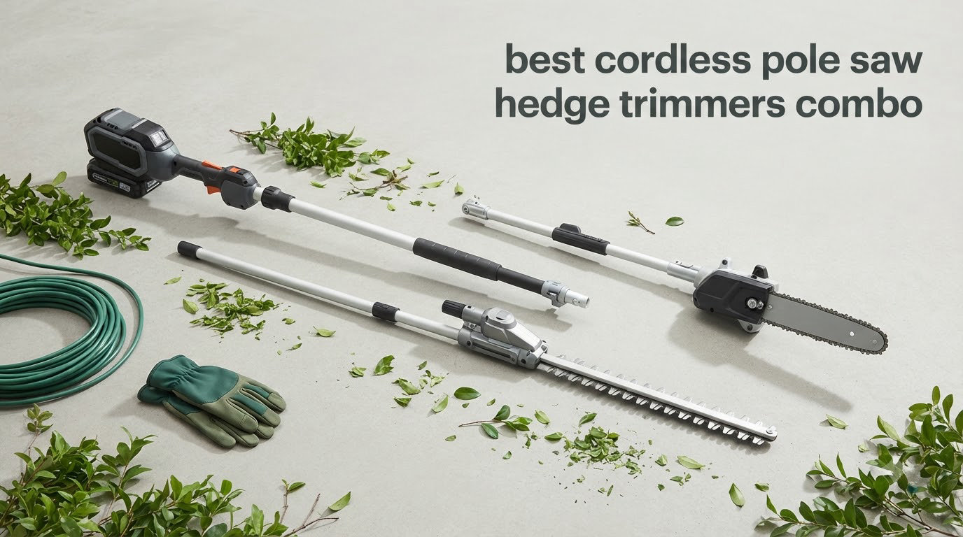 best cordless pole saw hedge trimmers combo